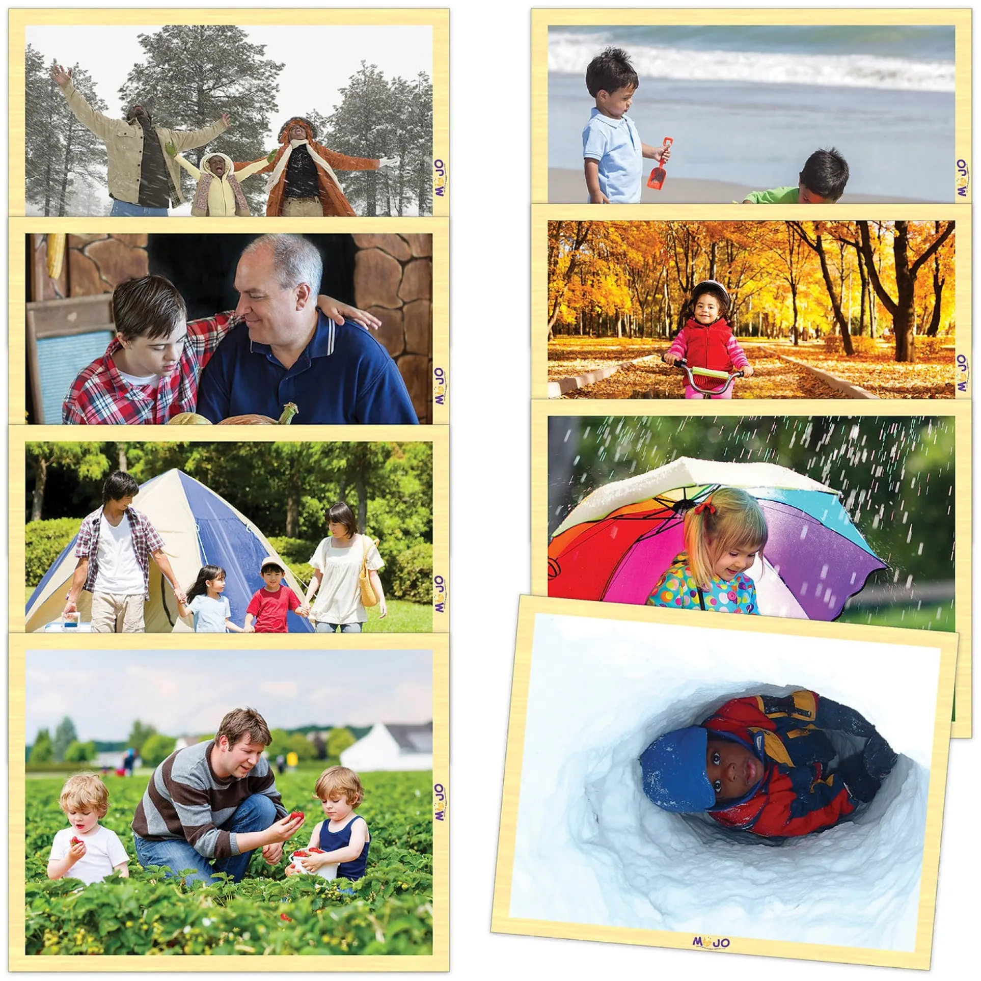 MOJO Change of Seasons 8-Pack Wooden Puzzles - Educational Set
