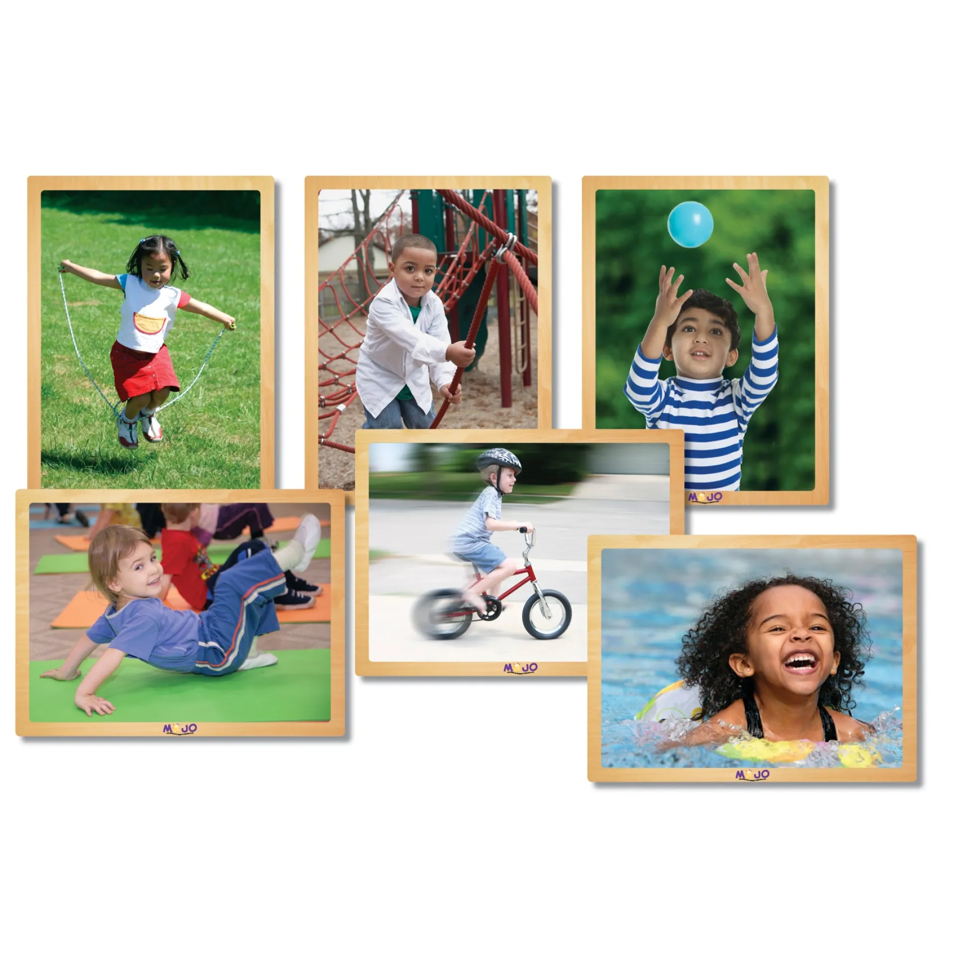 MOJO Kids in Motion 6-Pack Wooden Puzzles - Varied pc