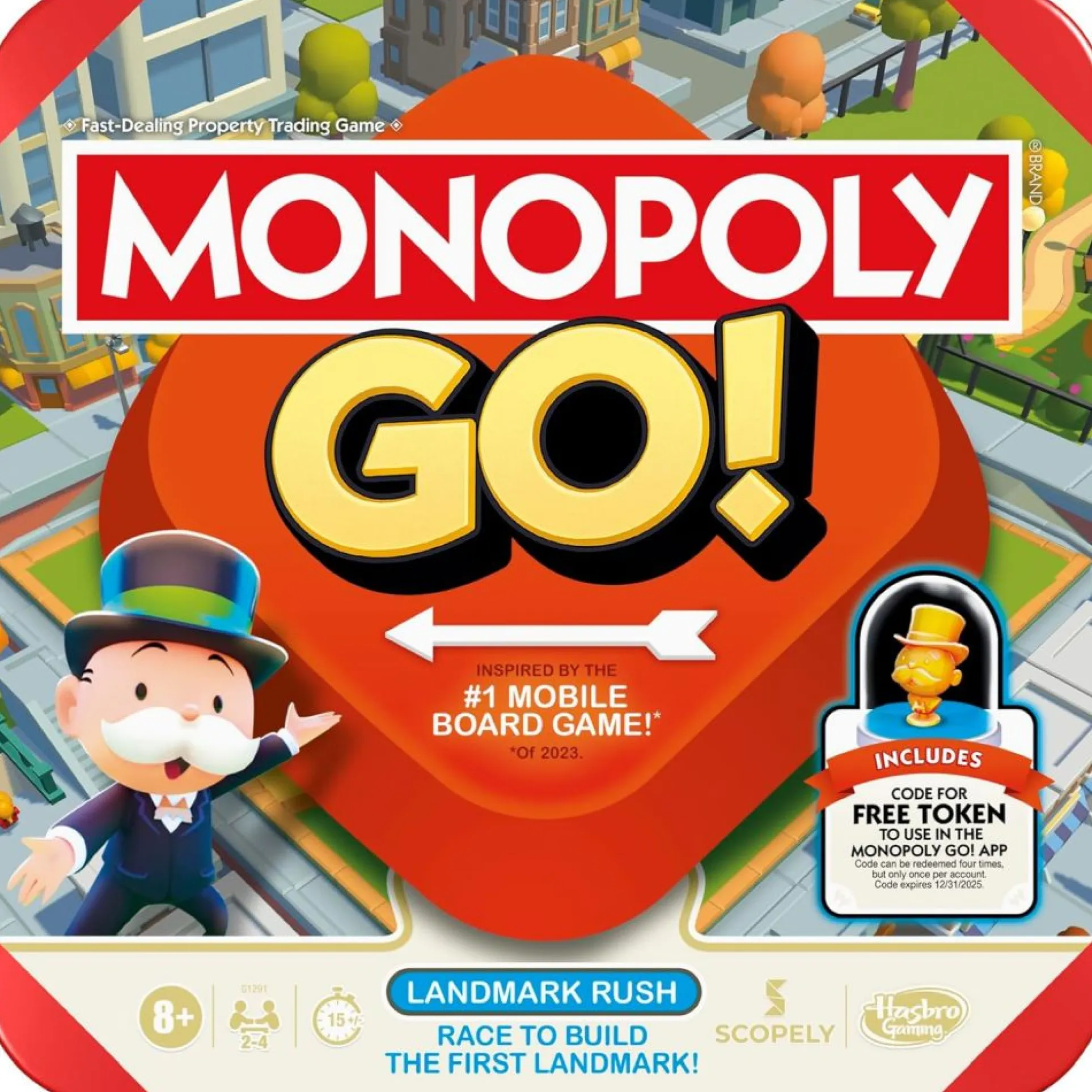 Monopoly Go Compact Travel Edition Board Game