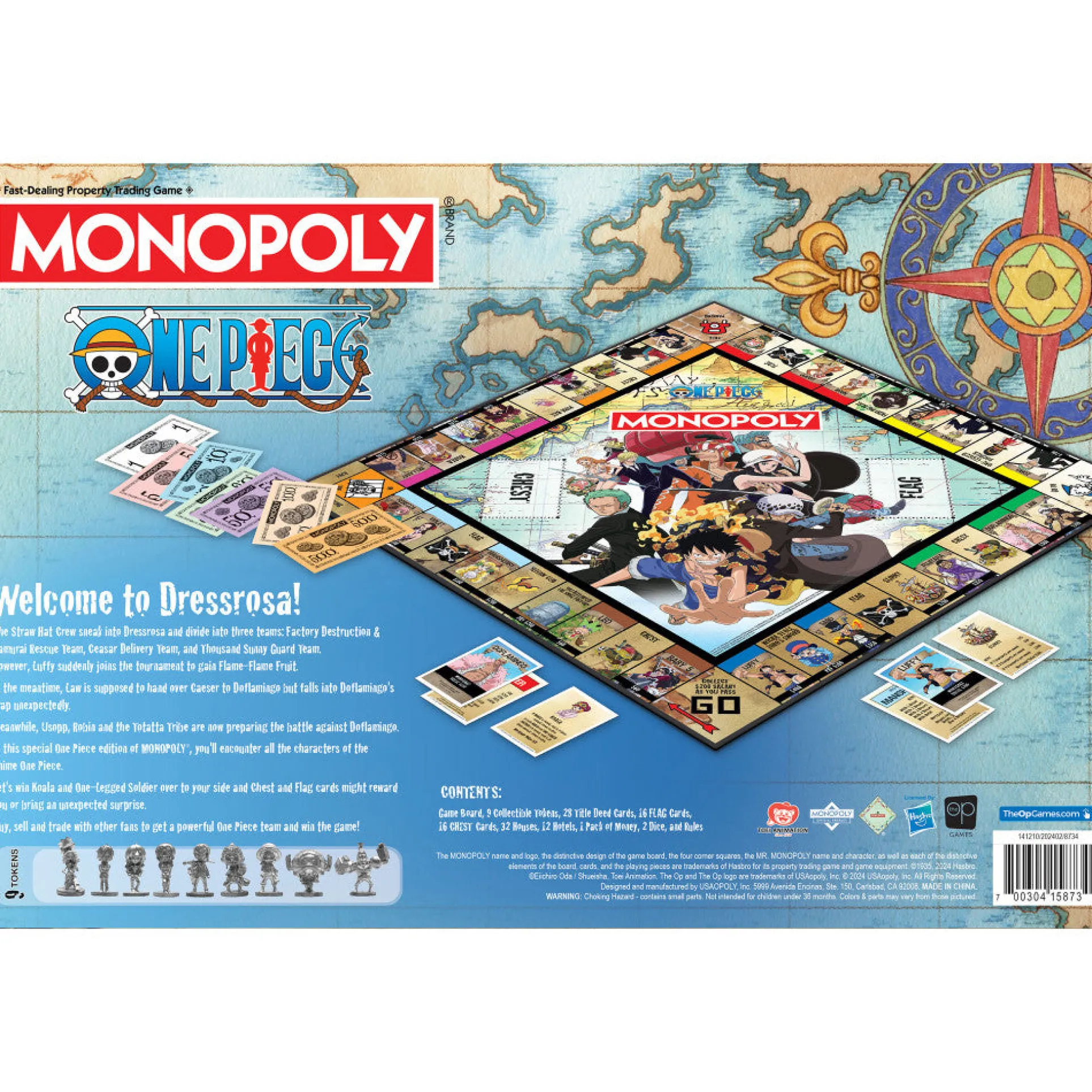 MONOPOLY One Piece Dressrosa Edition - Collectible Board Game, Ages 8+