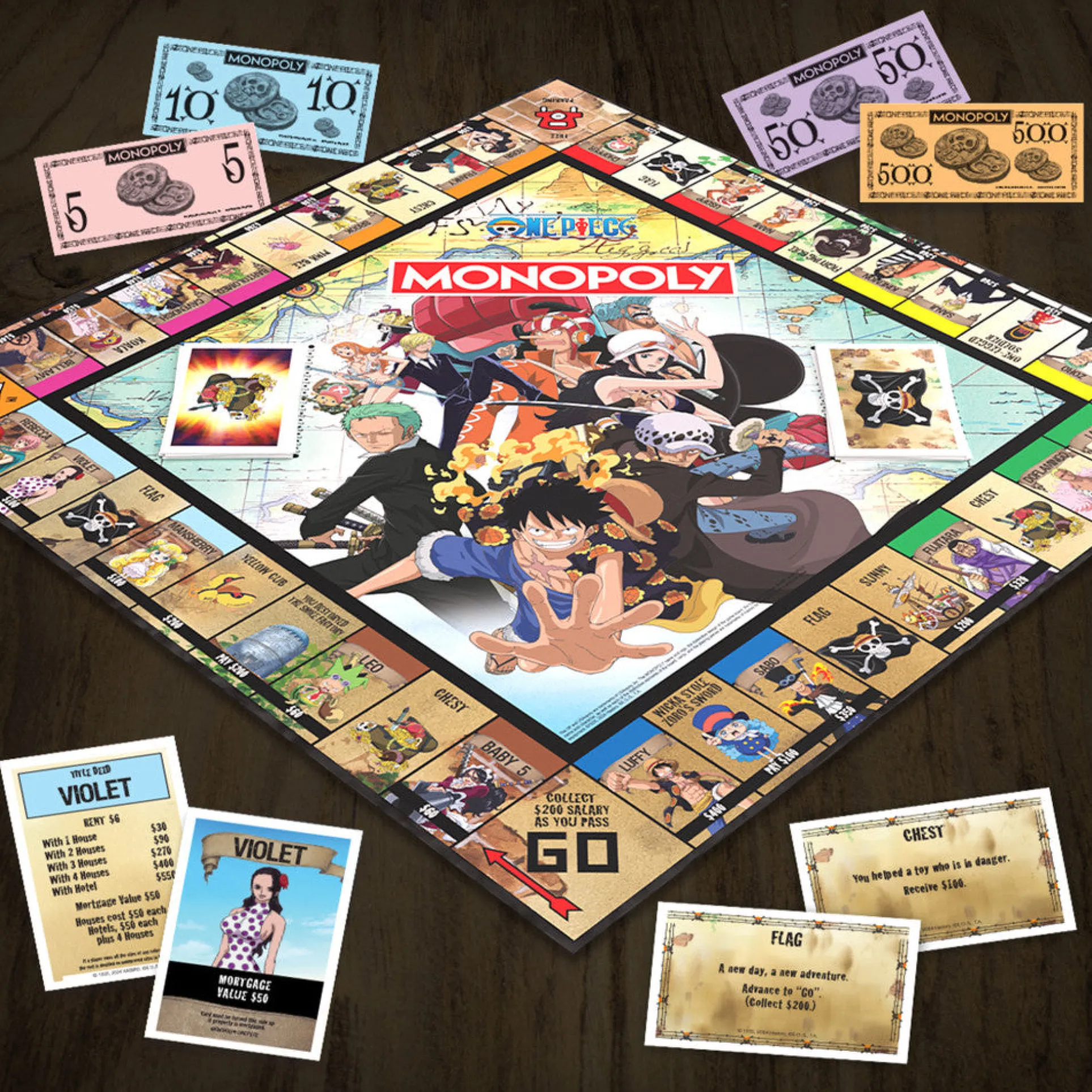 MONOPOLY One Piece Dressrosa Edition - Collectible Board Game, Ages 8+