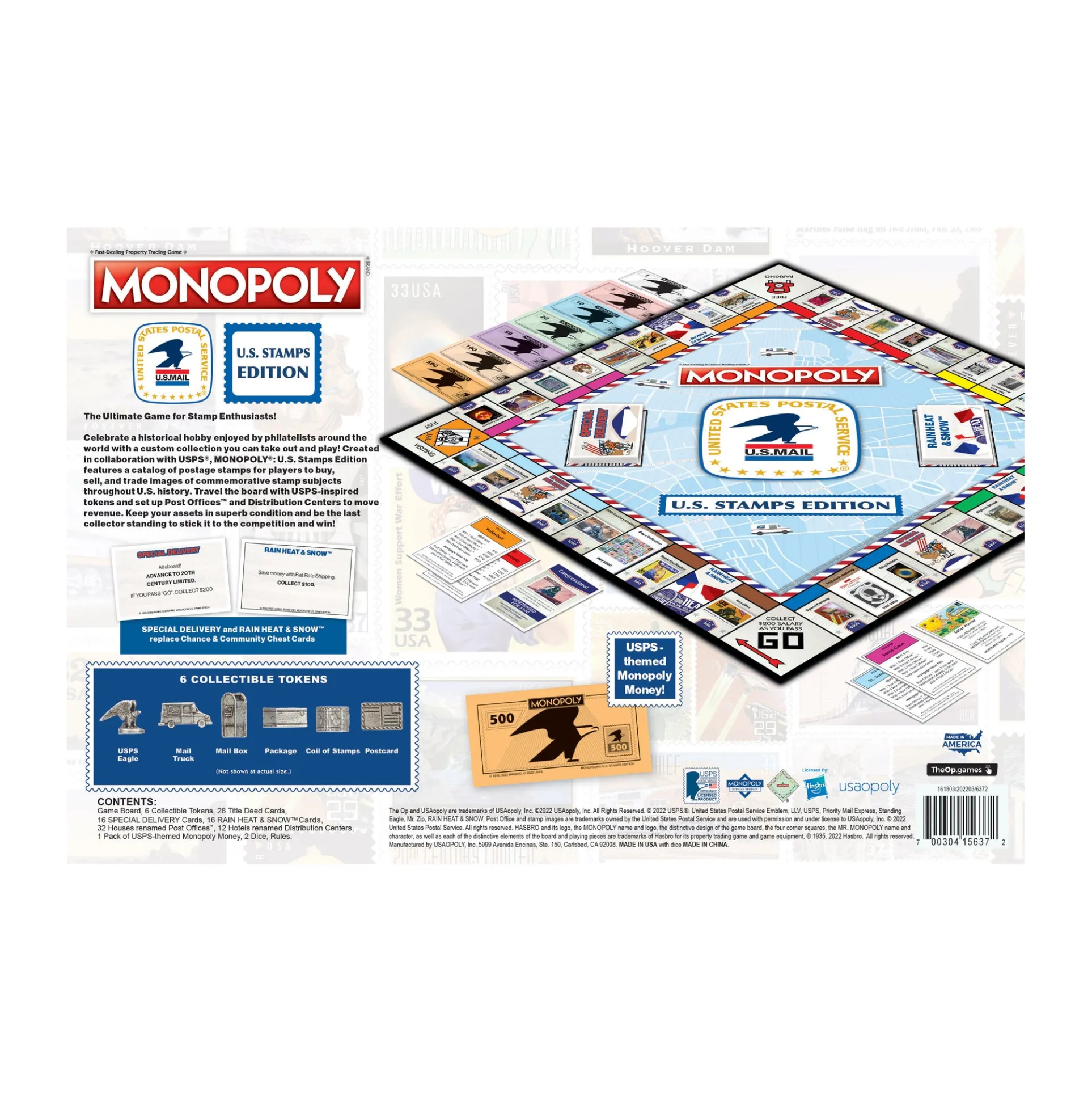 Monopoly U.S. Stamps Edition Collectible Board Game