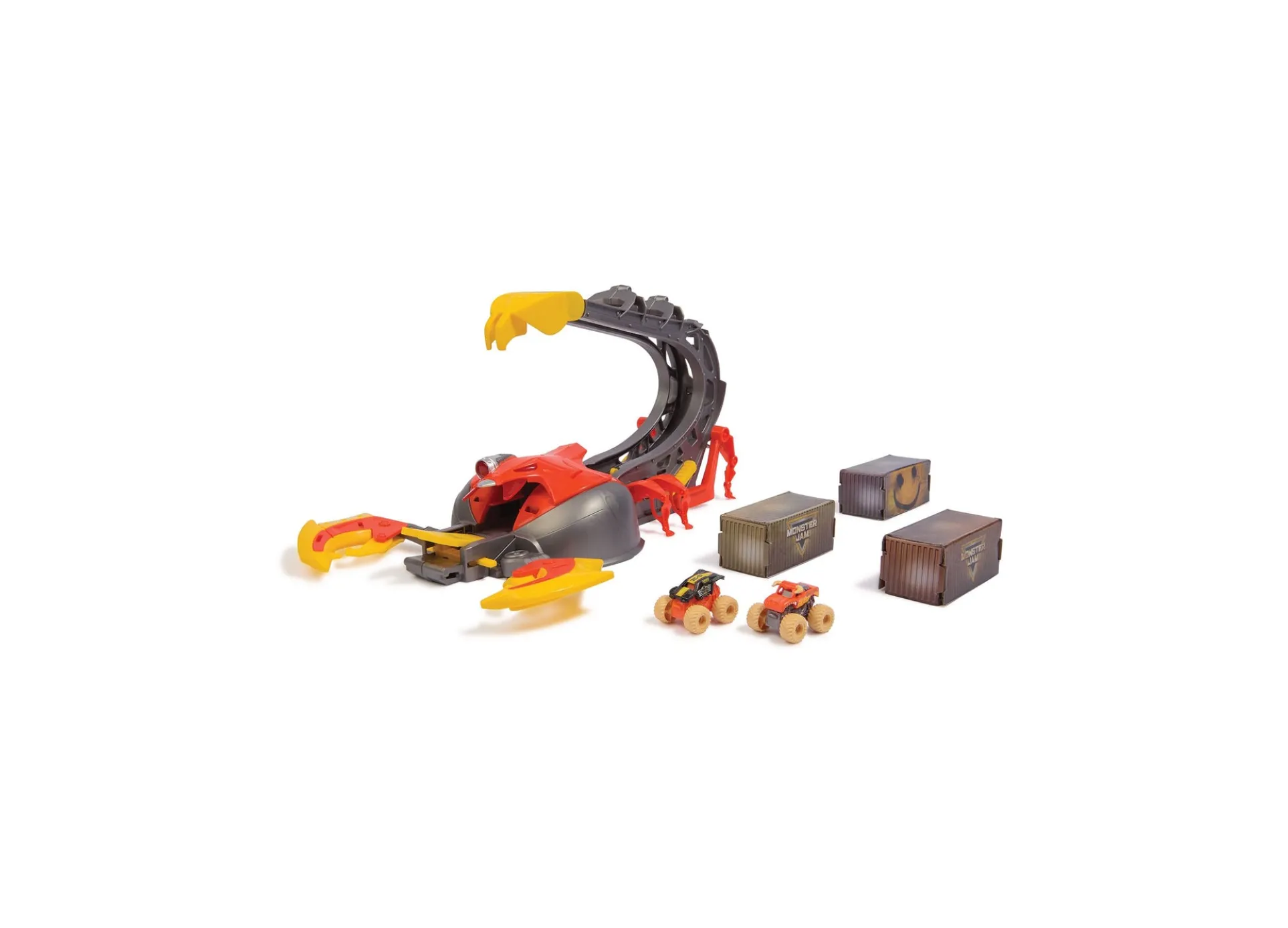 Monster Jam Mini Scorpion Playset with El Toro Loco and Max-D Trucks