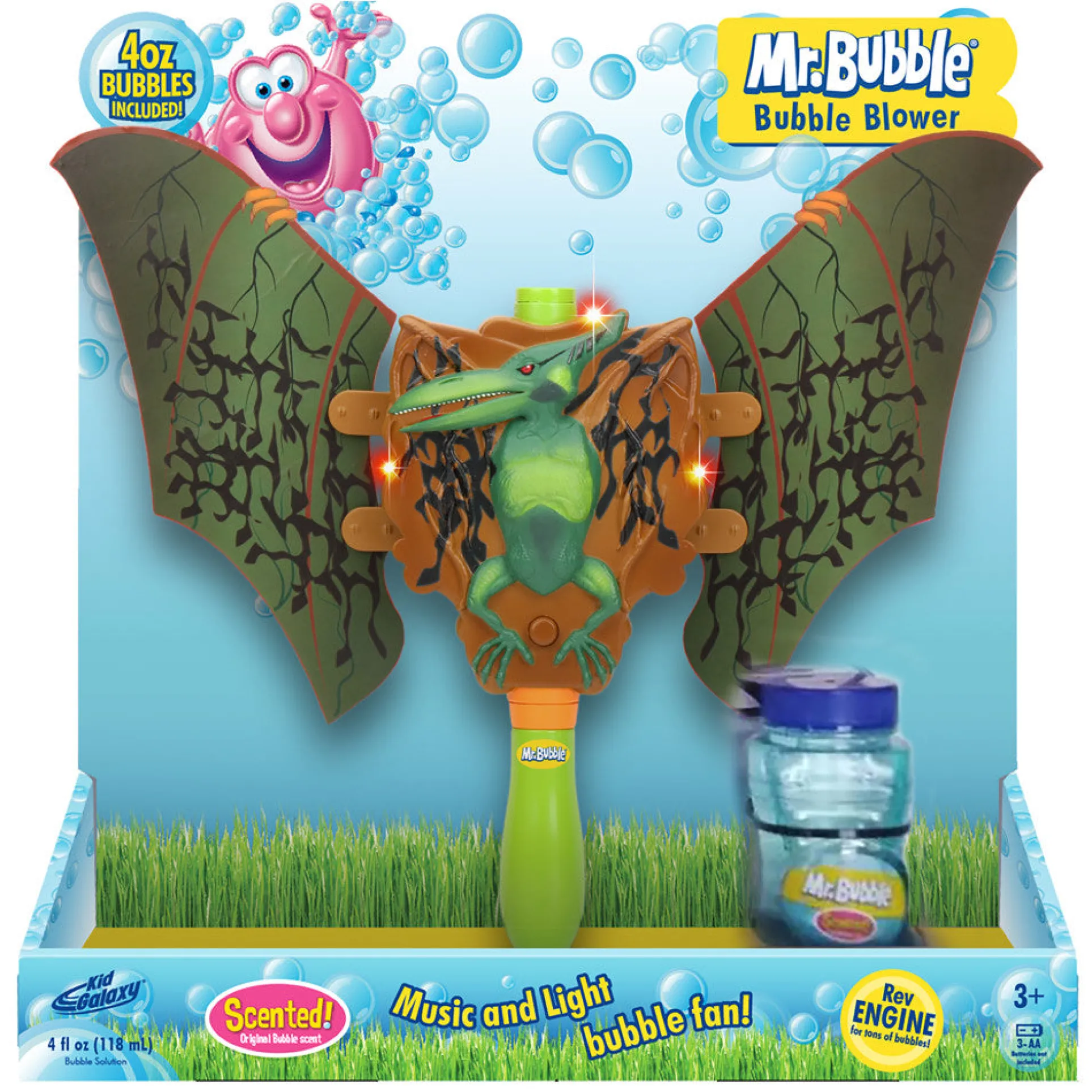 Mr. Bubble Musical Dinosaur Bubble Blower with Lights & Sounds