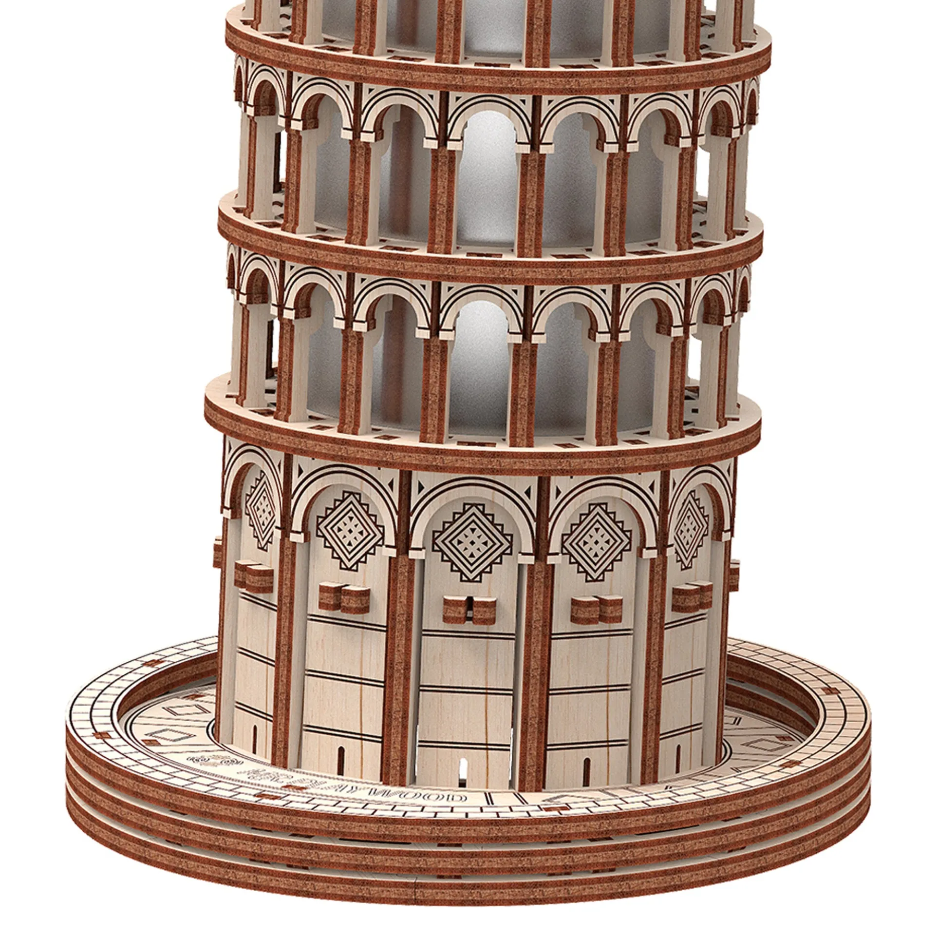 Mr.PLAYWOOD Leaning Tower of Pisa 3D Wooden STEM Puzzle Model