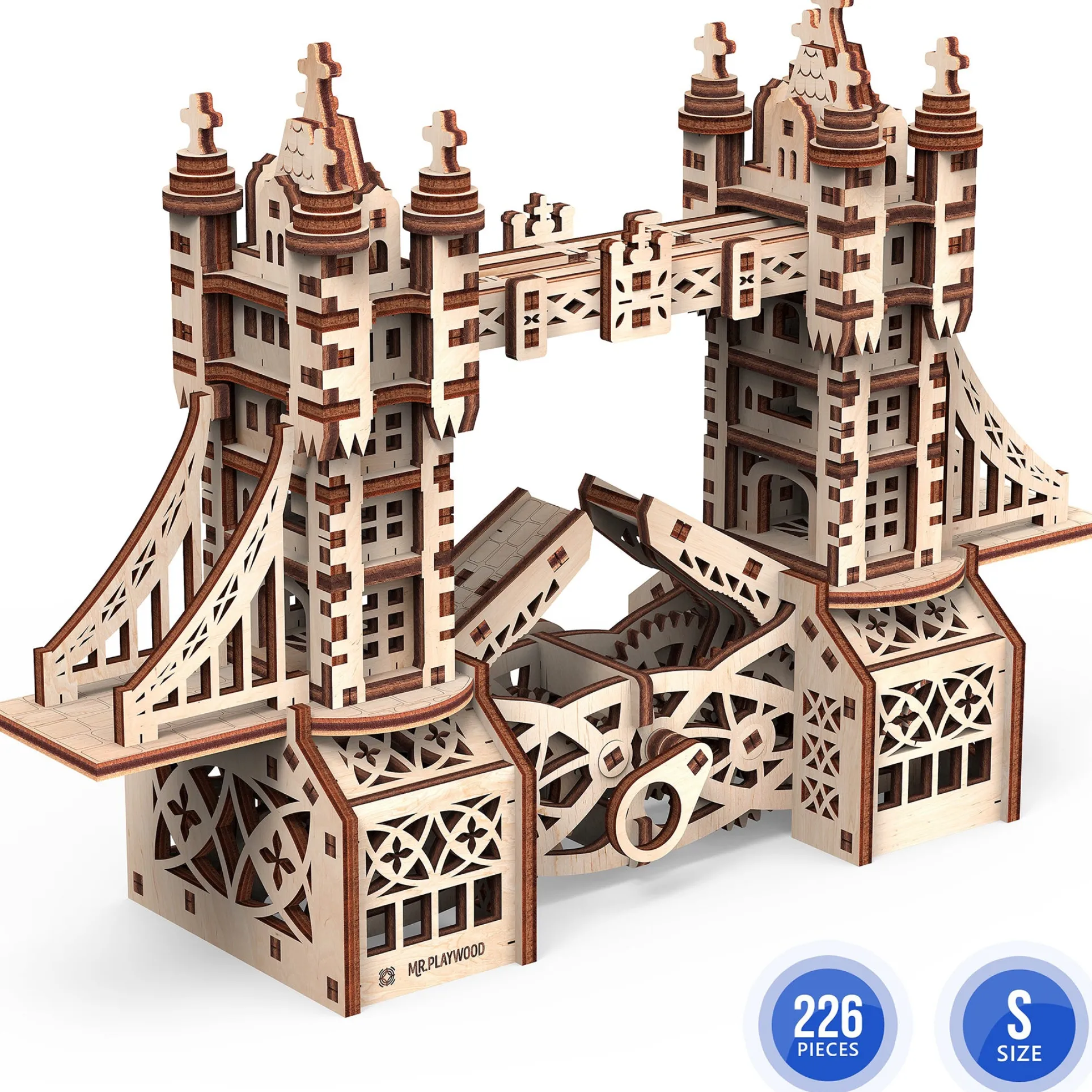 Mr.PLAYWOOD Tower Bridge S 3D Wooden STEM Puzzle