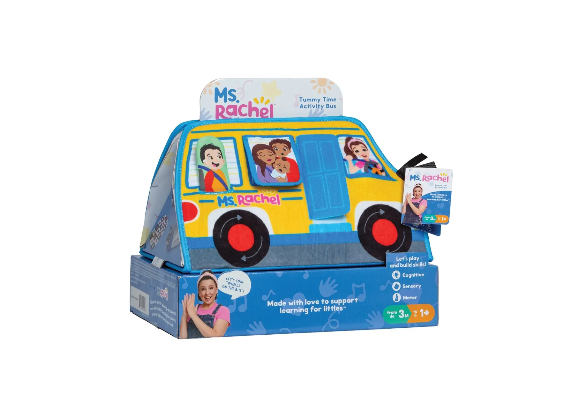Ms. Rachel Official Tummy Time Activity Bus - Interactive Playset