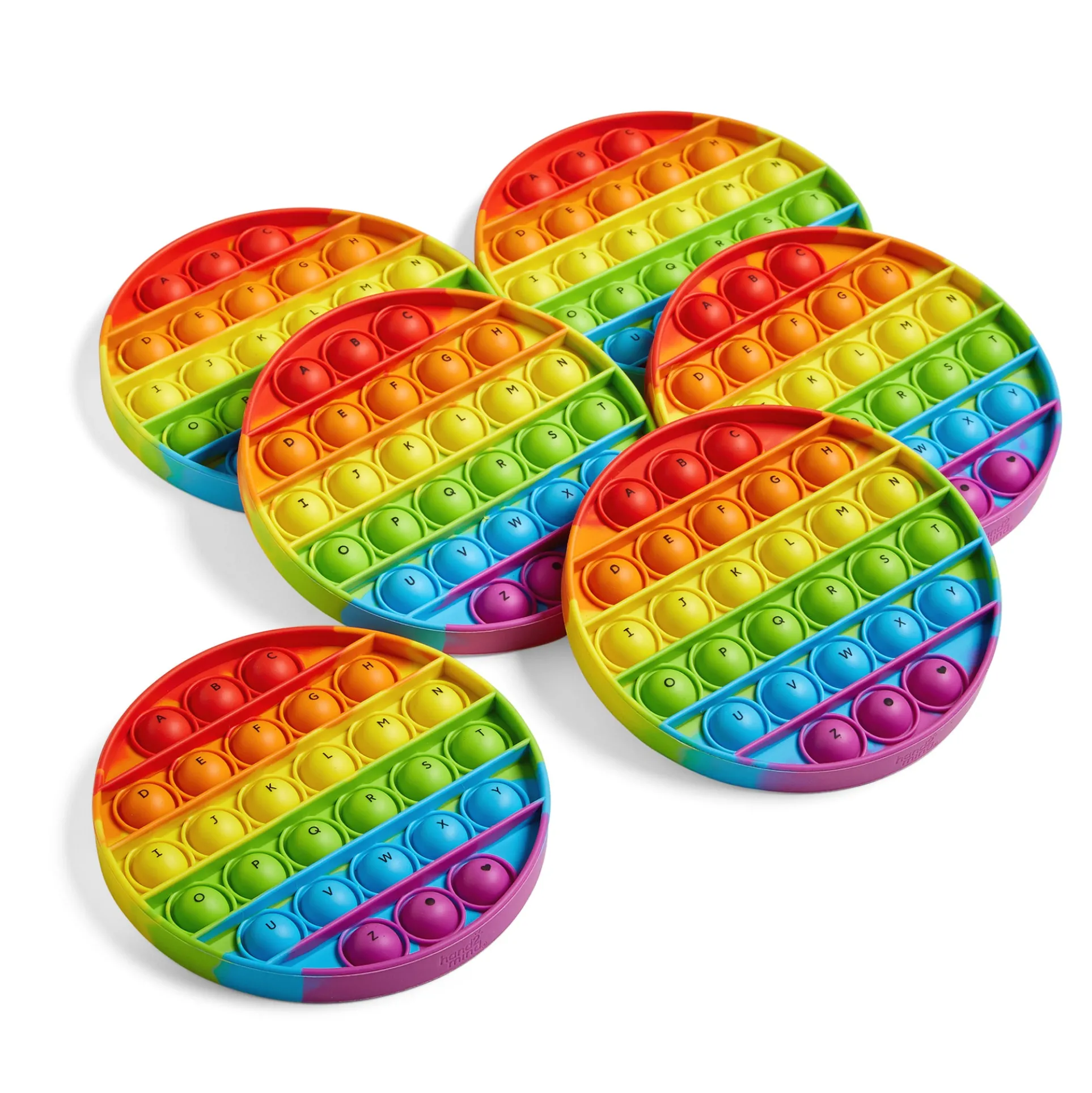 Hand2Mind Circular Alphabet Pop It Set - Educational Sensory Toy for Kids