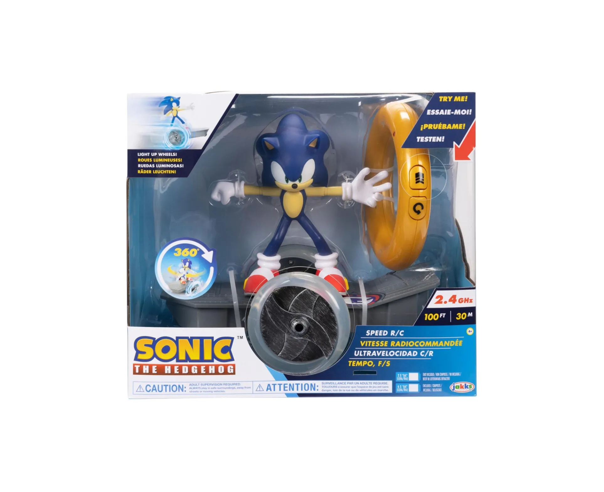 Sonic The Hedgehog Speed RC - 6-Inch Detachable Figure - Gold Ring Controller