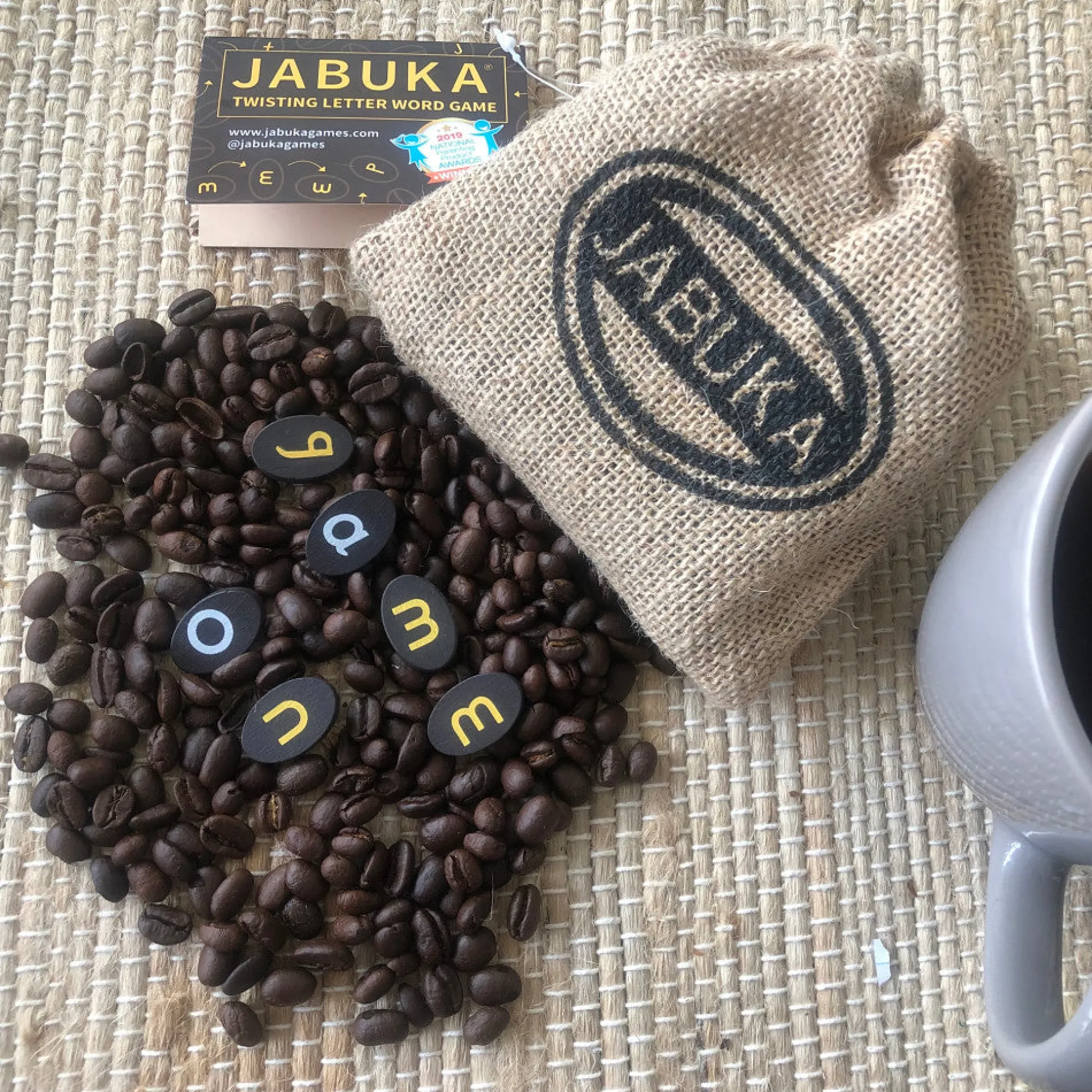 MukikiM Jabuka: Twist & Spell Wood Tile Word Game for All Ages