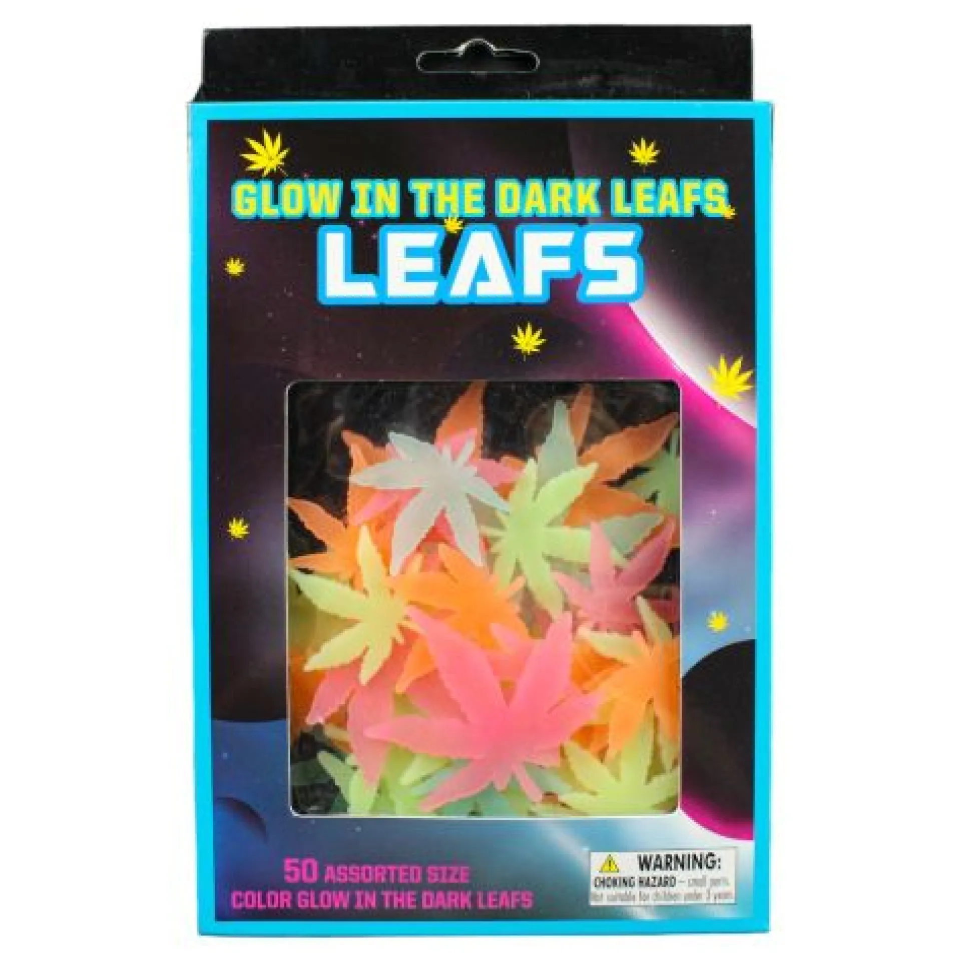 Multicolor Glow Pot Leafs Decorative Stickers