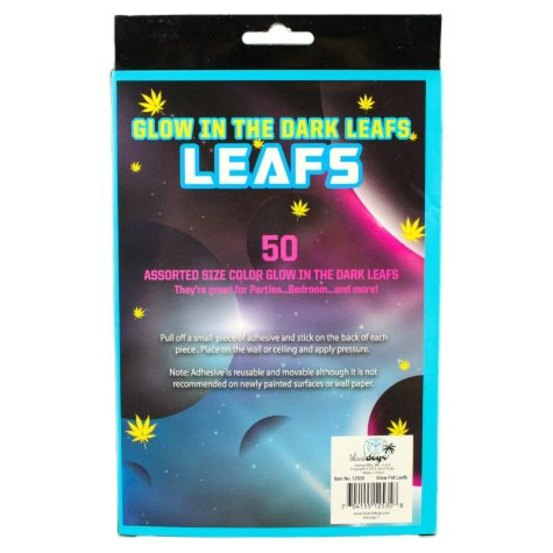 Multicolor Glow Pot Leafs Decorative Stickers