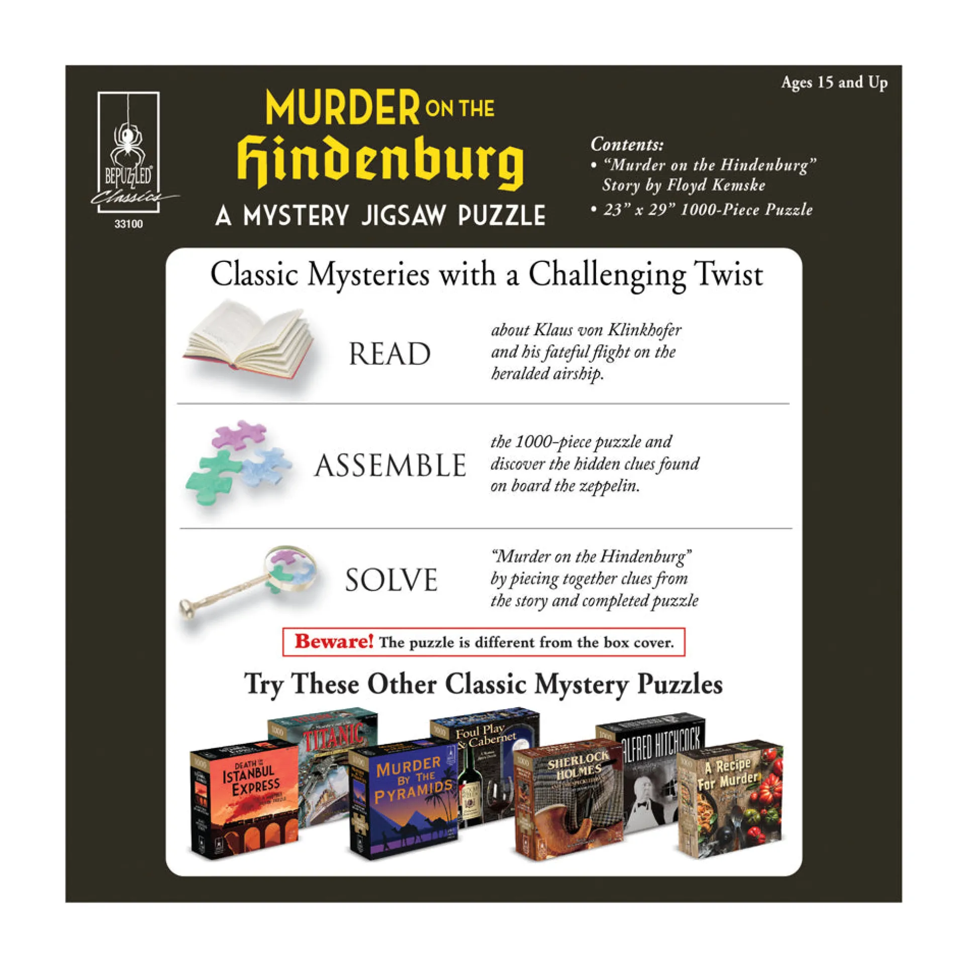 Murder on the Hindenburg 1000-Piece Classic Mystery Jigsaw Puzzle