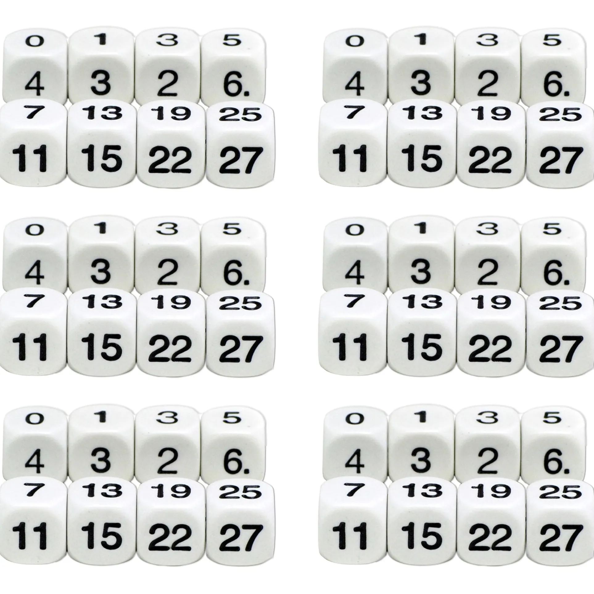 Koplow Games Educational Math Numbers Dice - 6 Sets