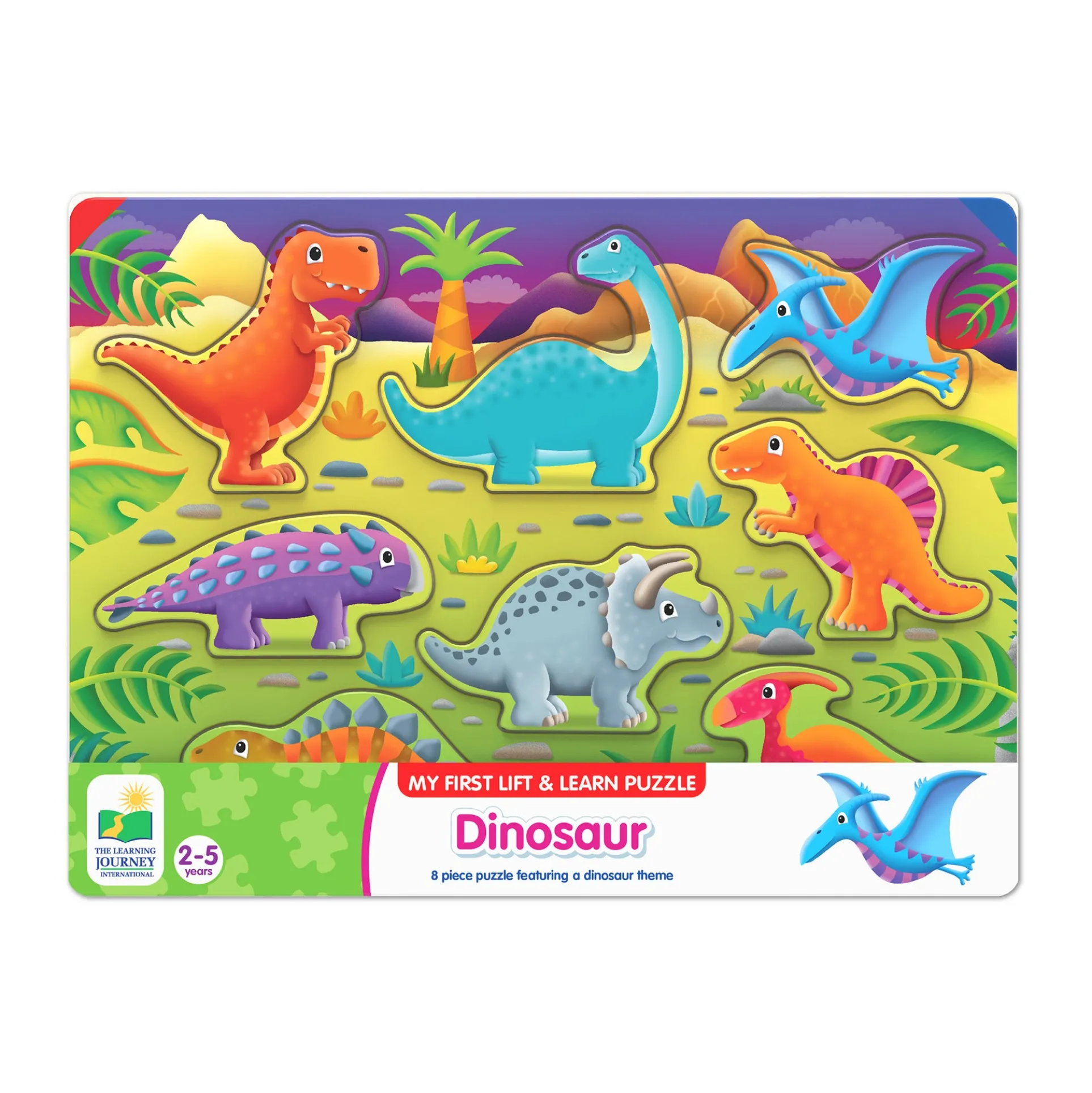 My First Lift & Learn Dinosaur Puzzle - 8 pcs