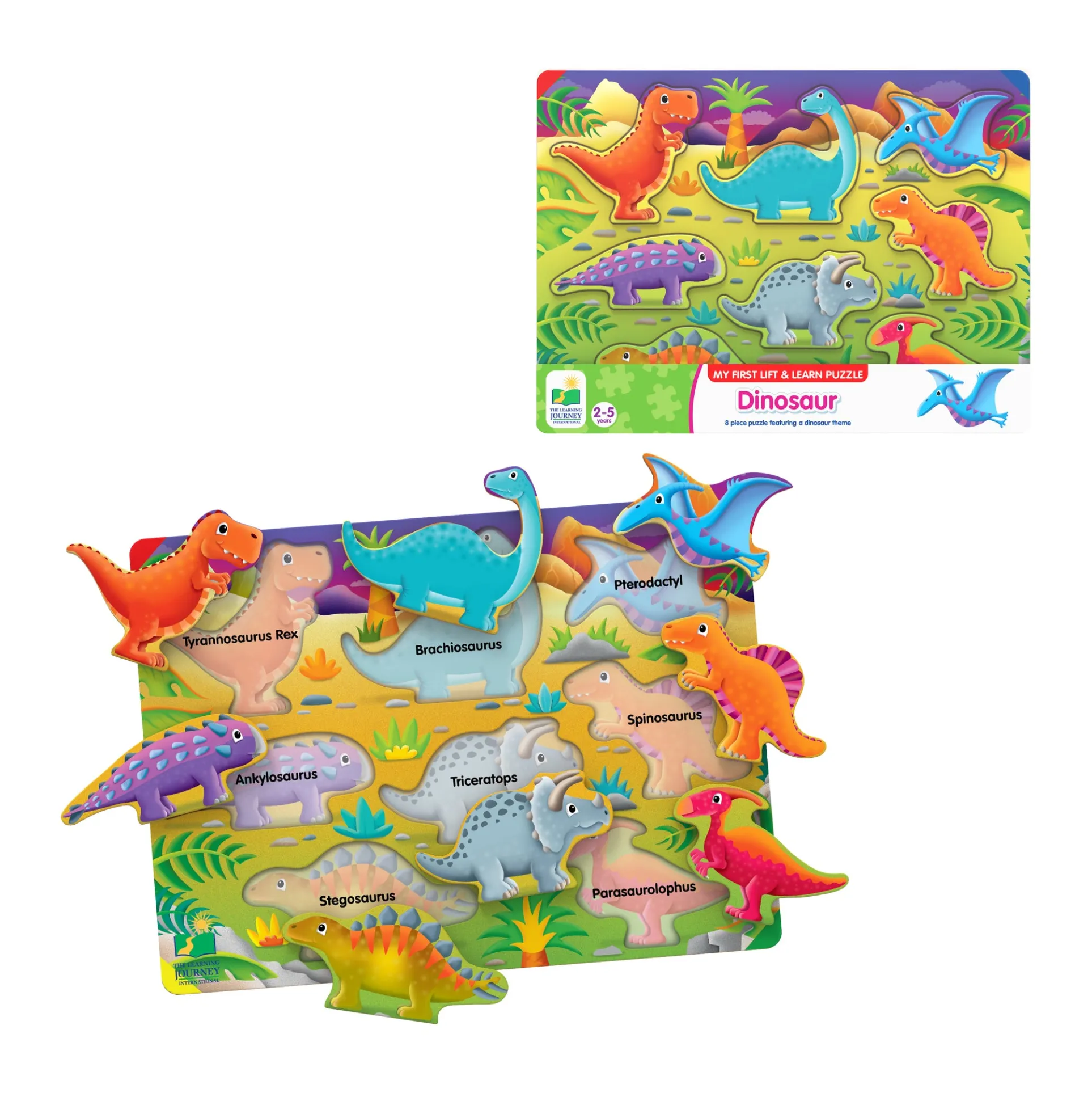 My First Lift & Learn Dinosaur Puzzle - 8 pcs