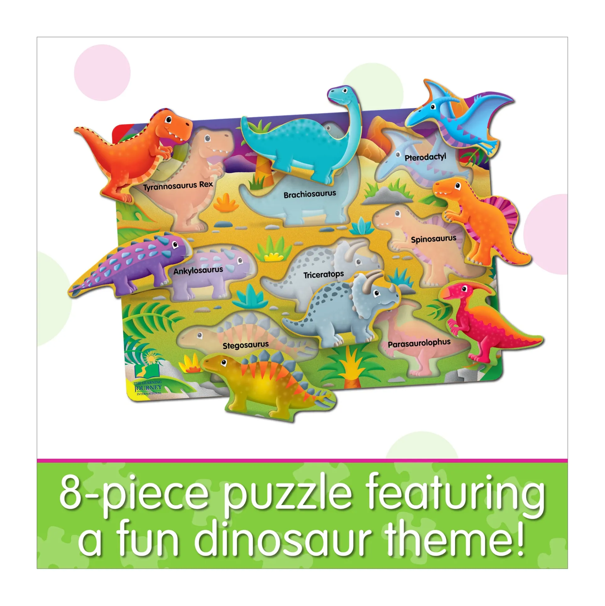 My First Lift & Learn Dinosaur Puzzle - 8 pcs