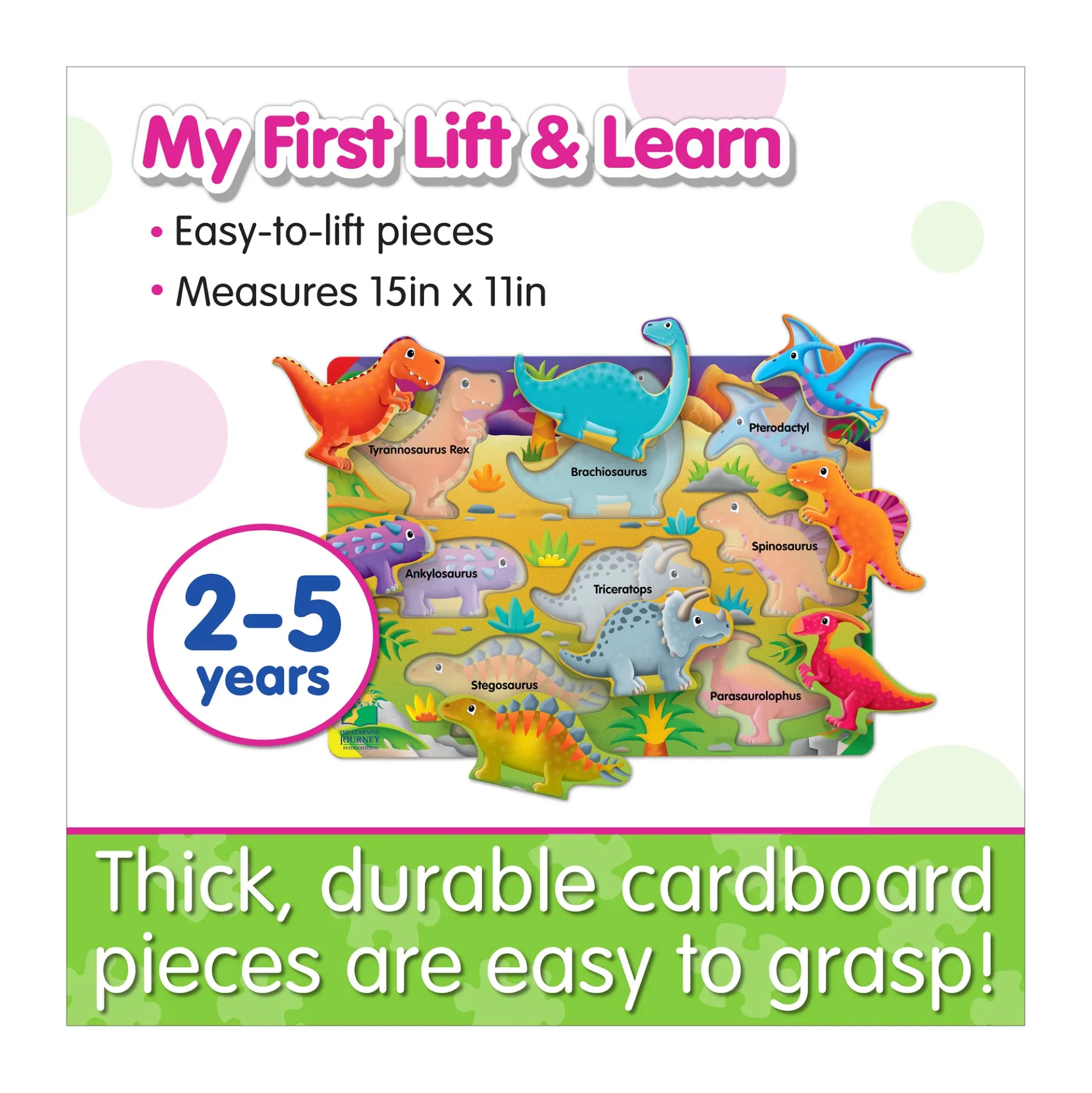 My First Lift & Learn Dinosaur Puzzle - 8 pcs