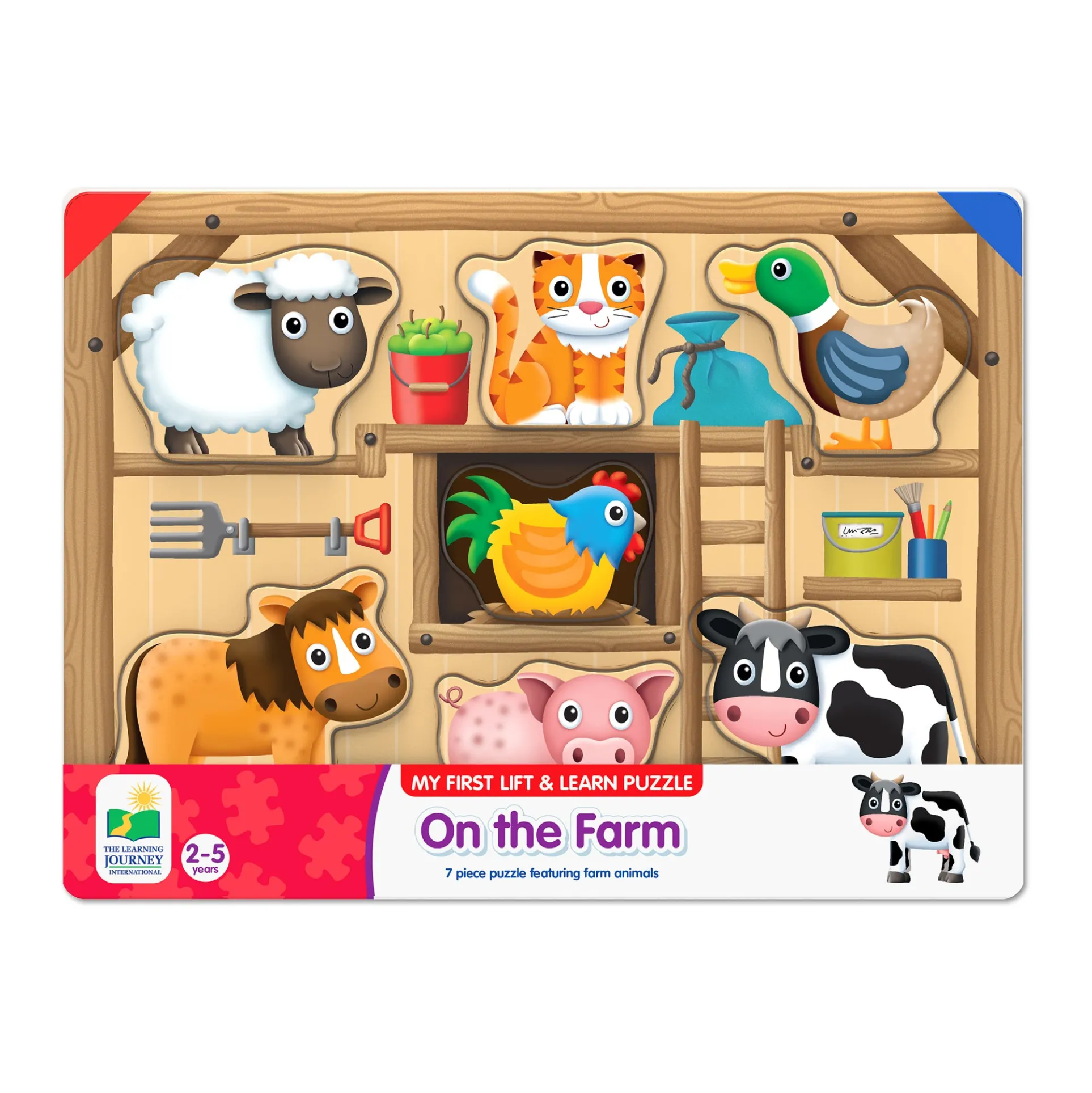My First Lift & Learn Puzzle - On the Farm - 7 pc