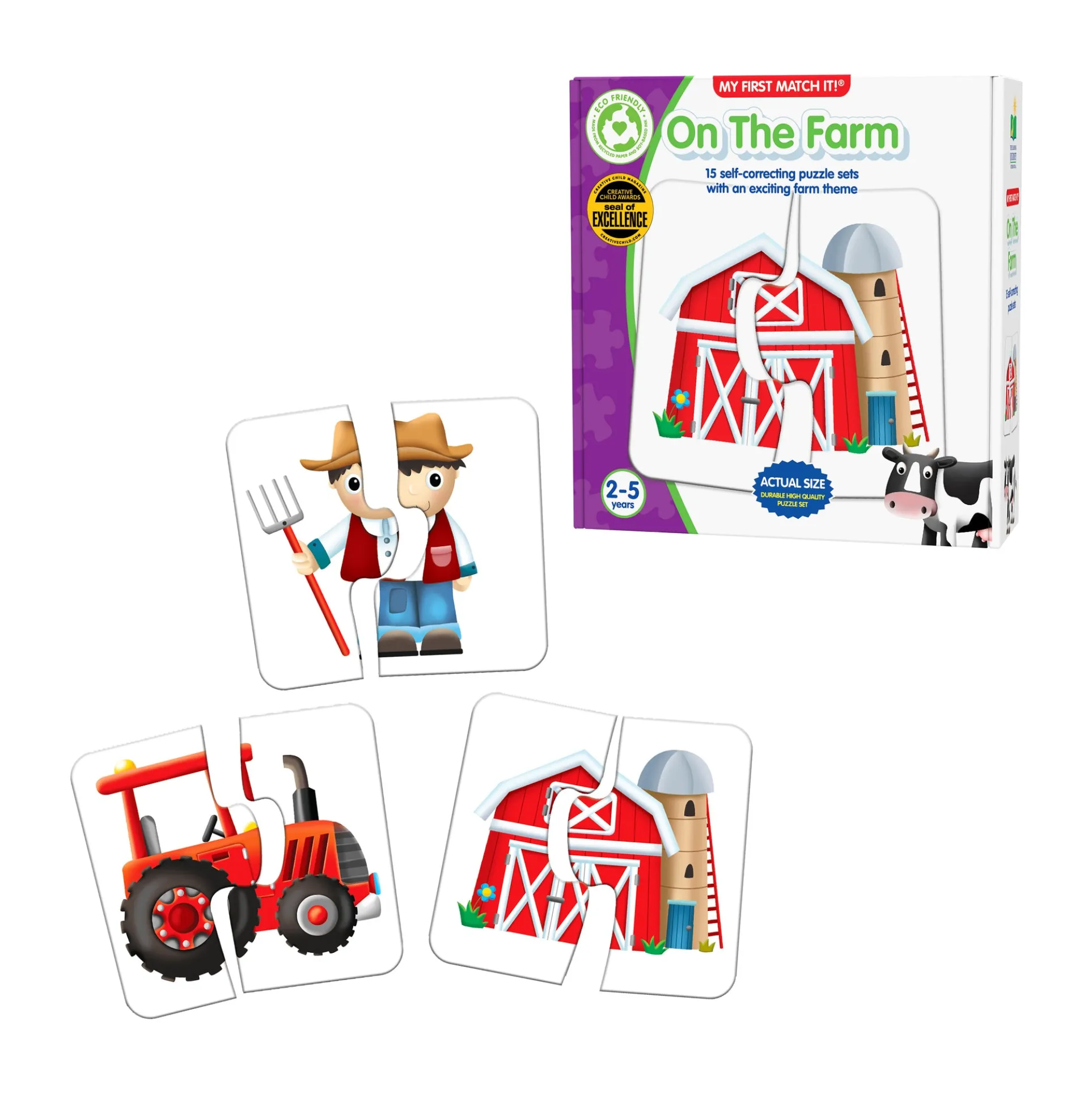 My First Match It! - On the Farm - Educational Puzzle Set