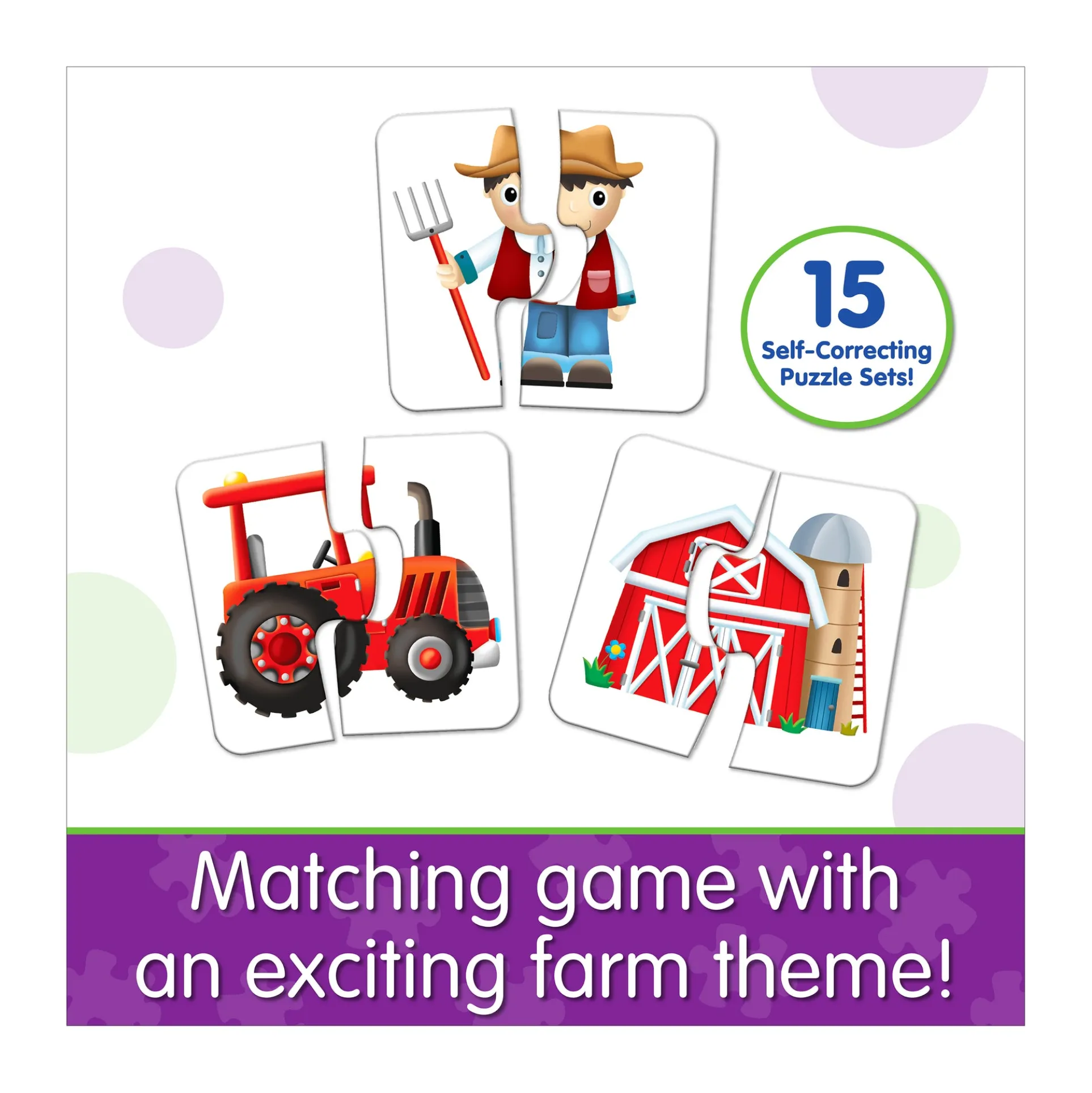 My First Match It! - On the Farm - Educational Puzzle Set
