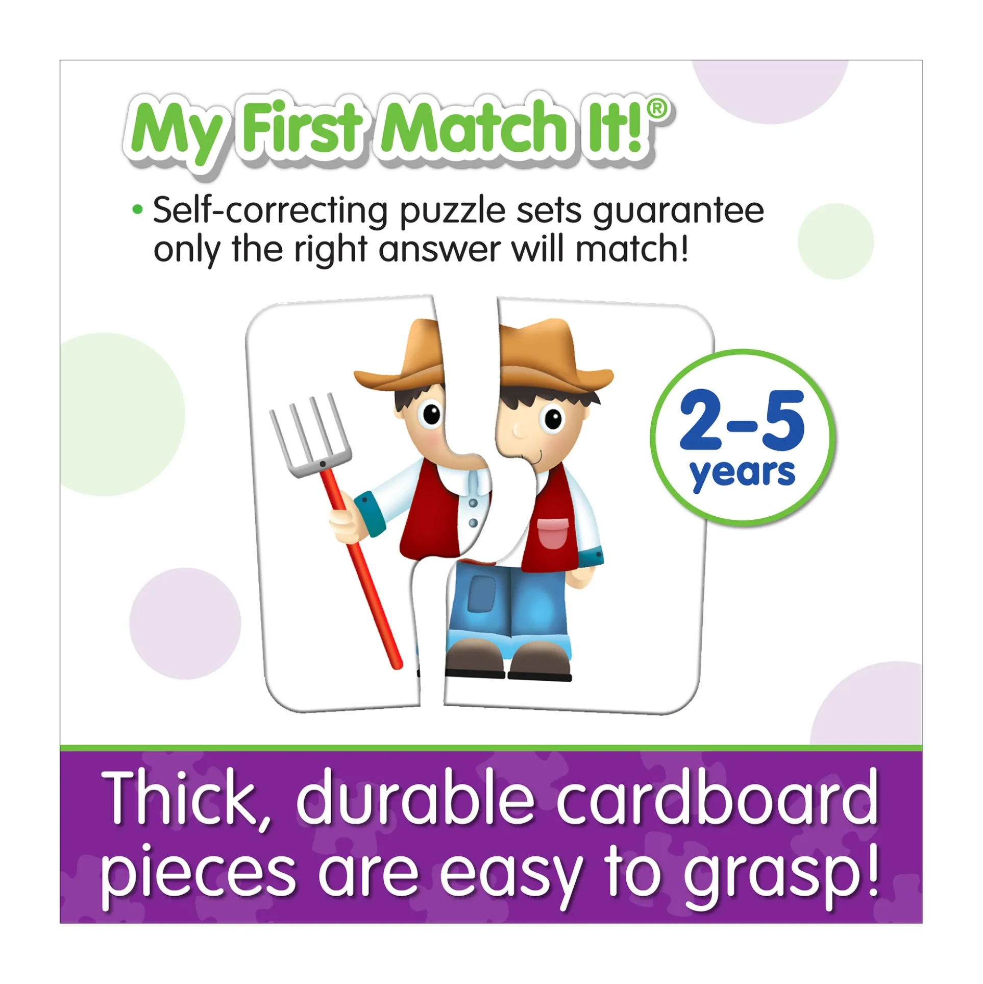 My First Match It! - On the Farm - Educational Puzzle Set