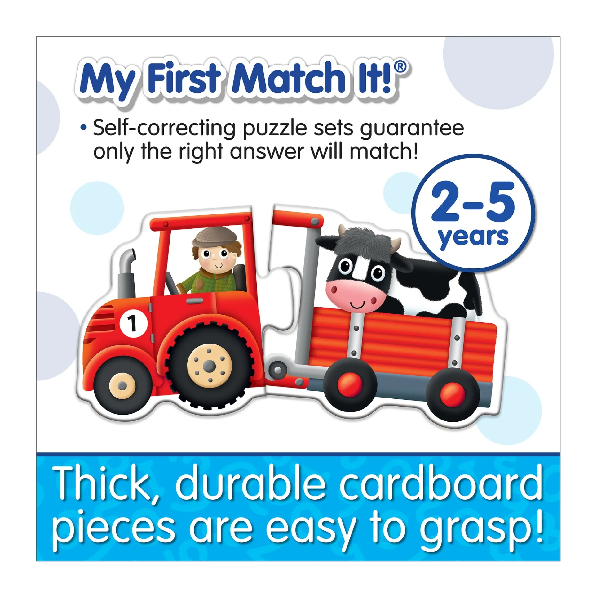 My First Match It! Tractors & Trailers - Colorful Counting Puzzle Set