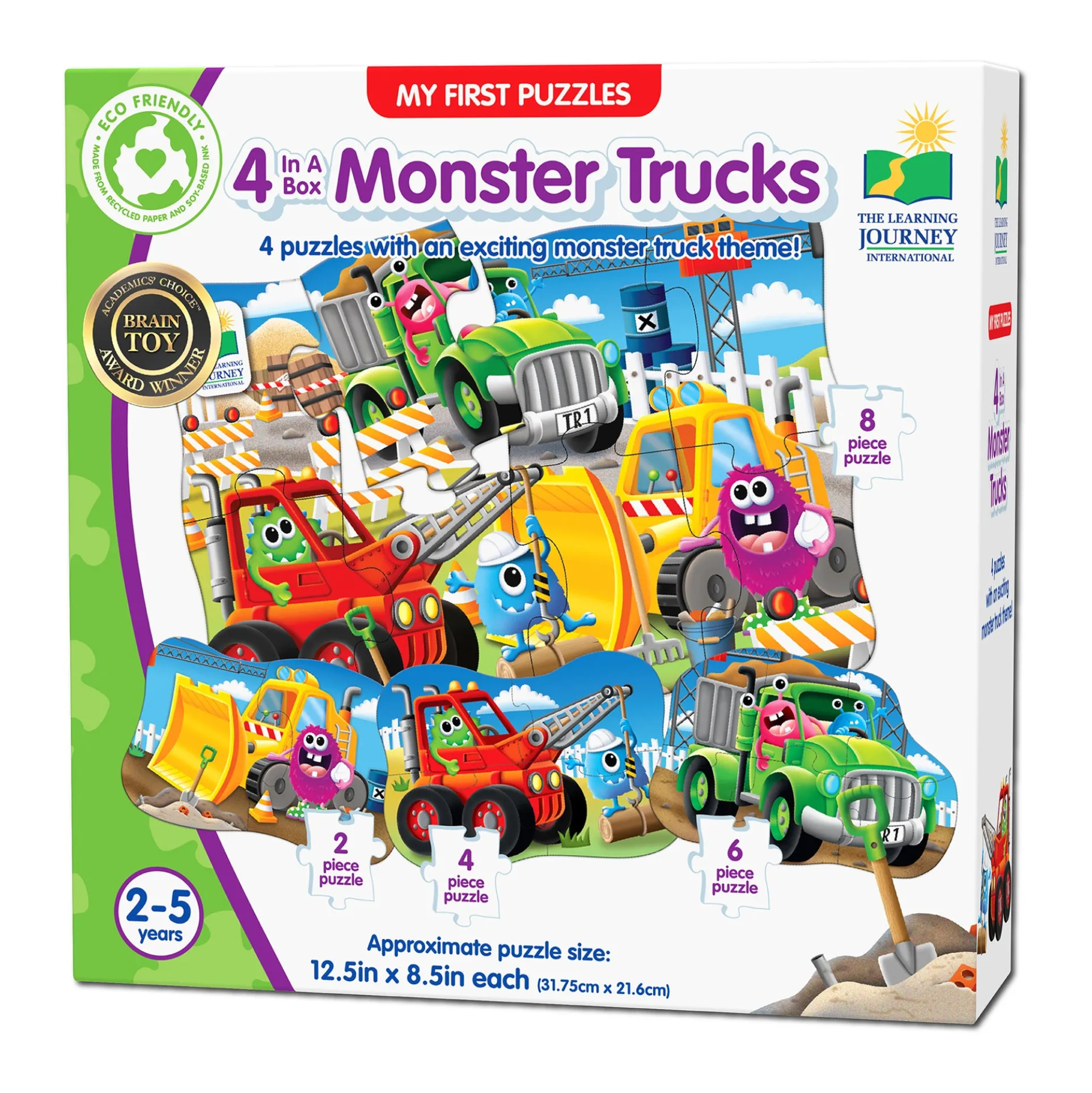 My First Puzzles - Monster Trucks 4-Pack Puzzle Set