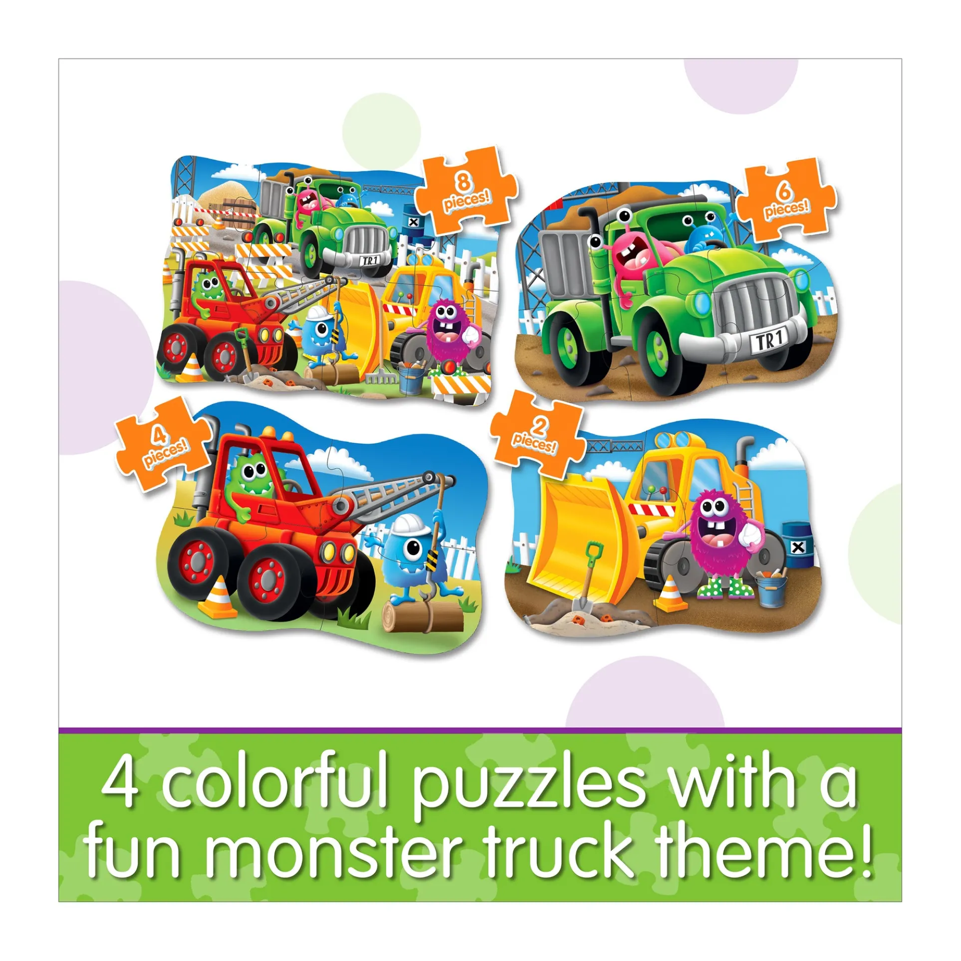 My First Puzzles - Monster Trucks 4-Pack Puzzle Set