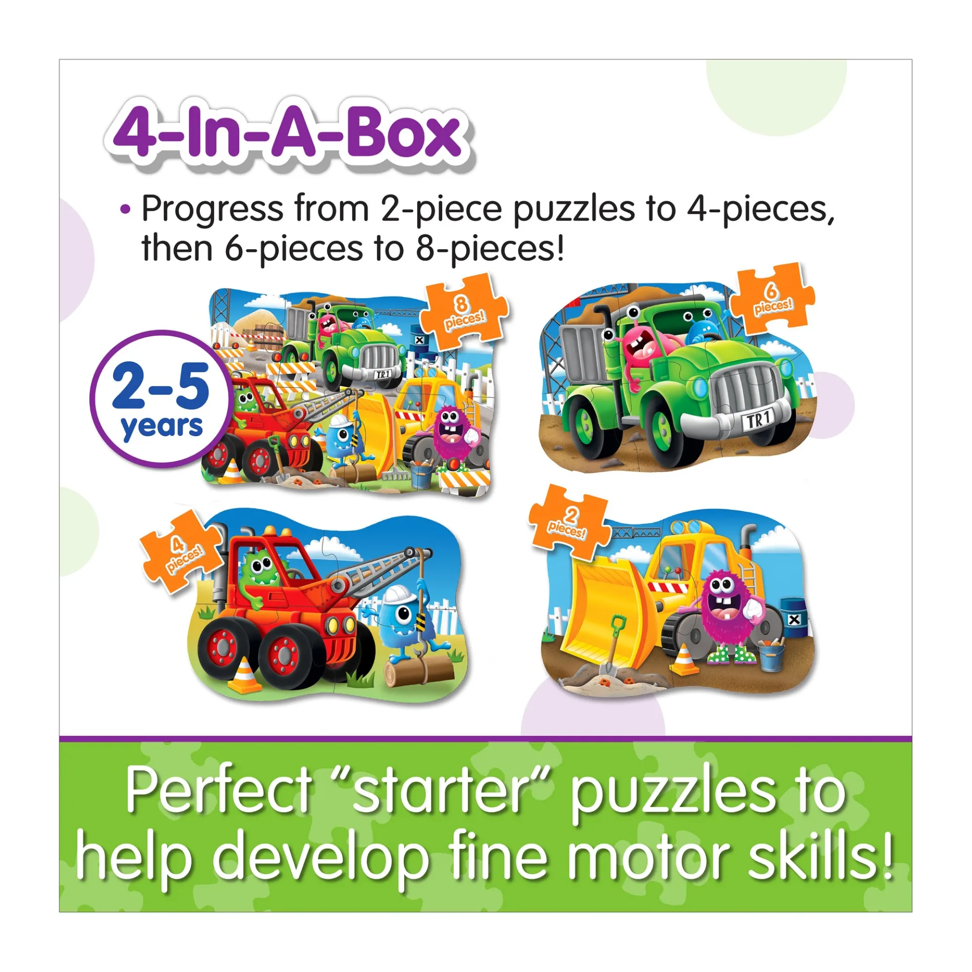 My First Puzzles - Monster Trucks 4-Pack Puzzle Set