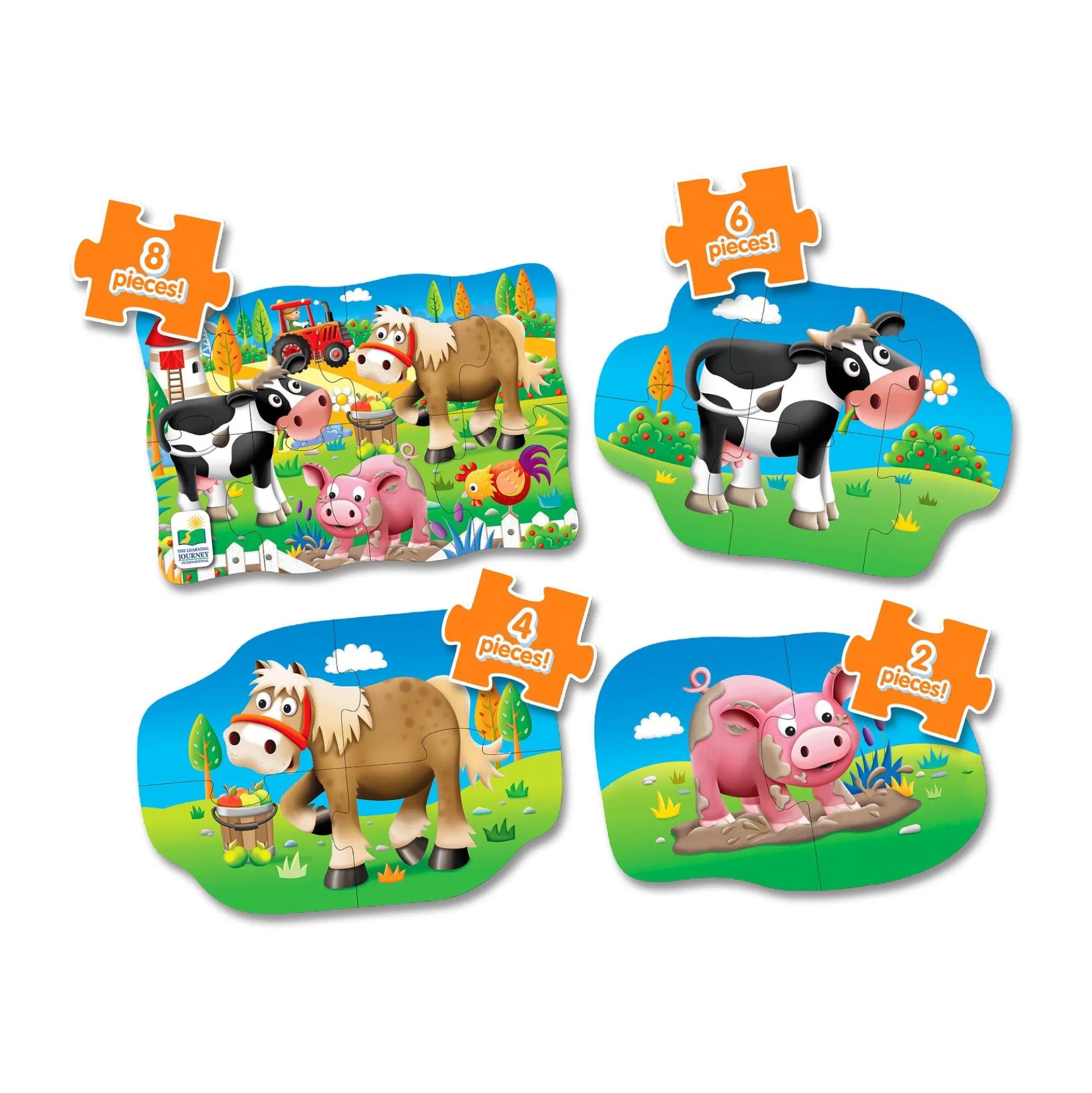 My First Puzzles - Farmyard Friends 4-Pack Puzzle Set