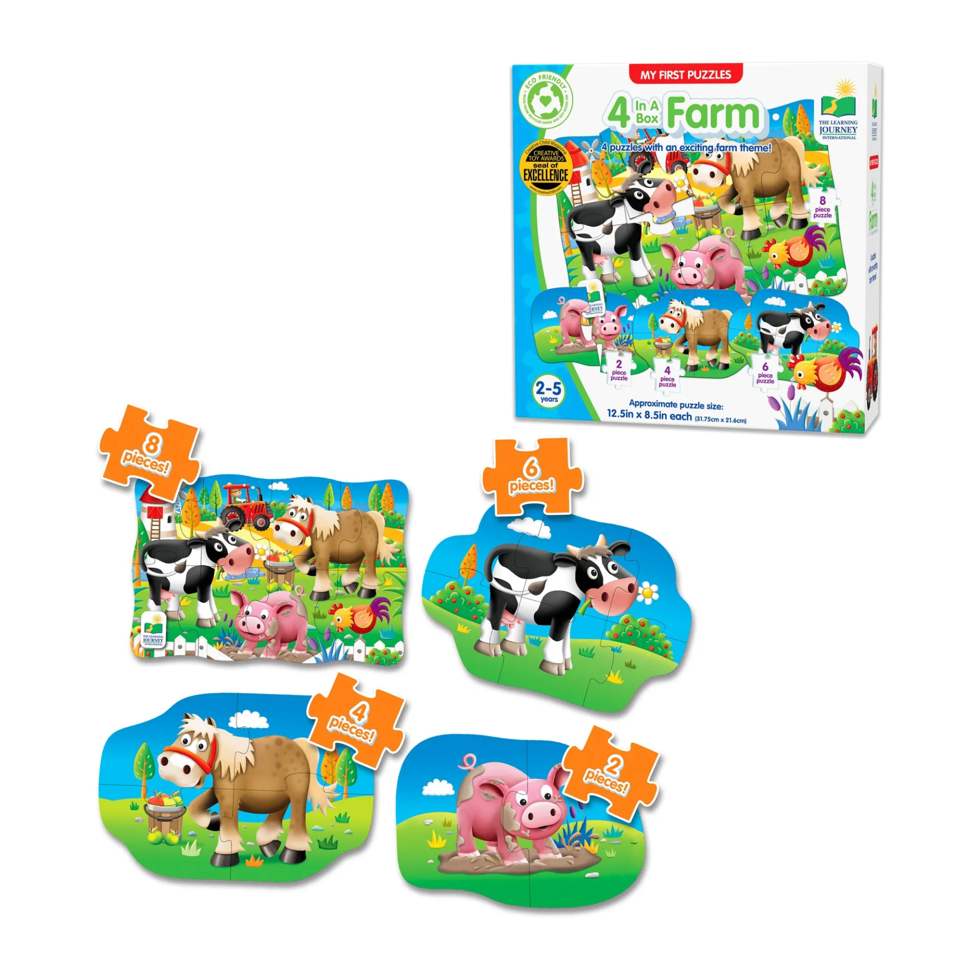 My First Puzzles - Farmyard Friends 4-Pack Puzzle Set