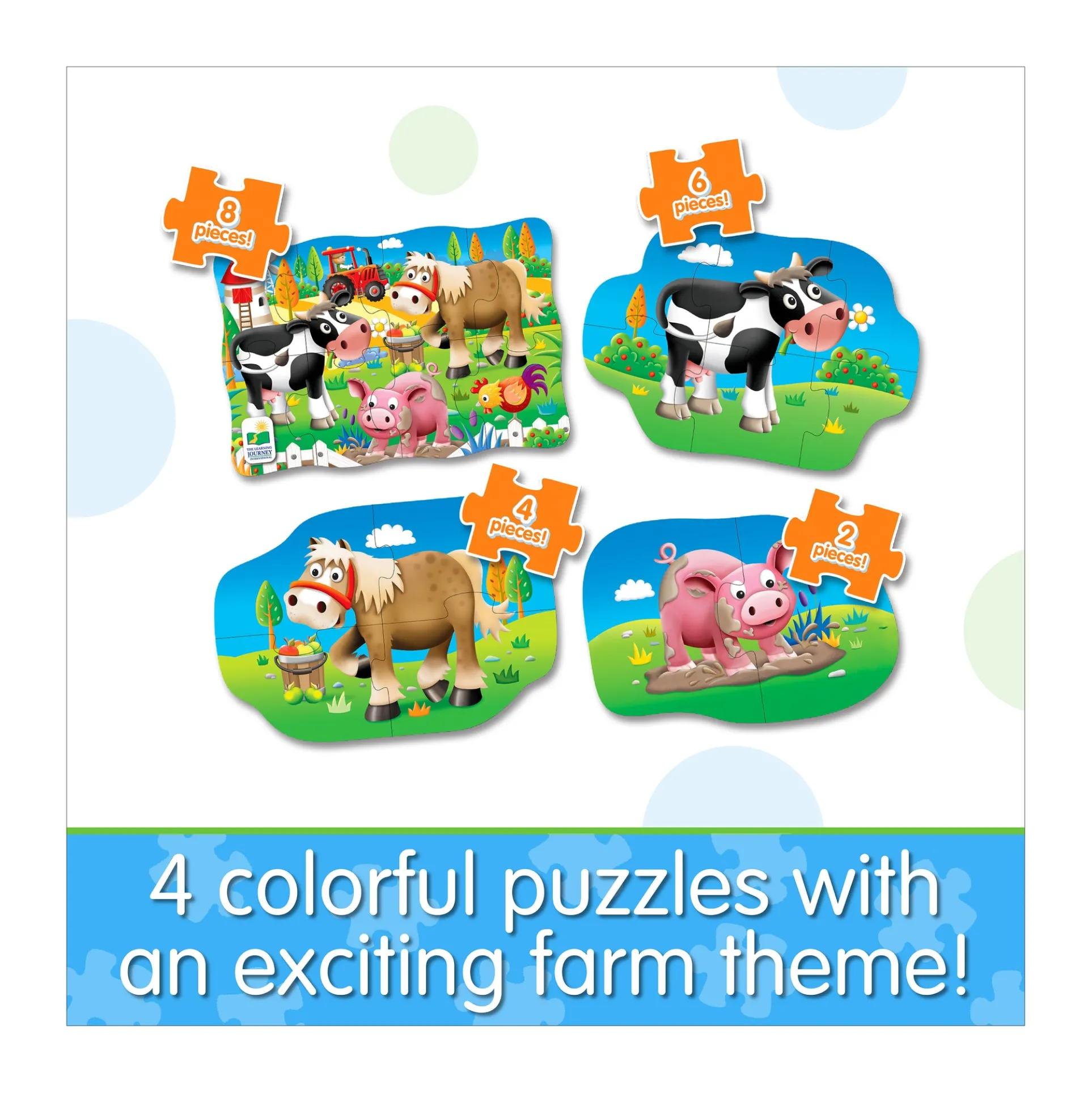 My First Puzzles - Farmyard Friends 4-Pack Puzzle Set