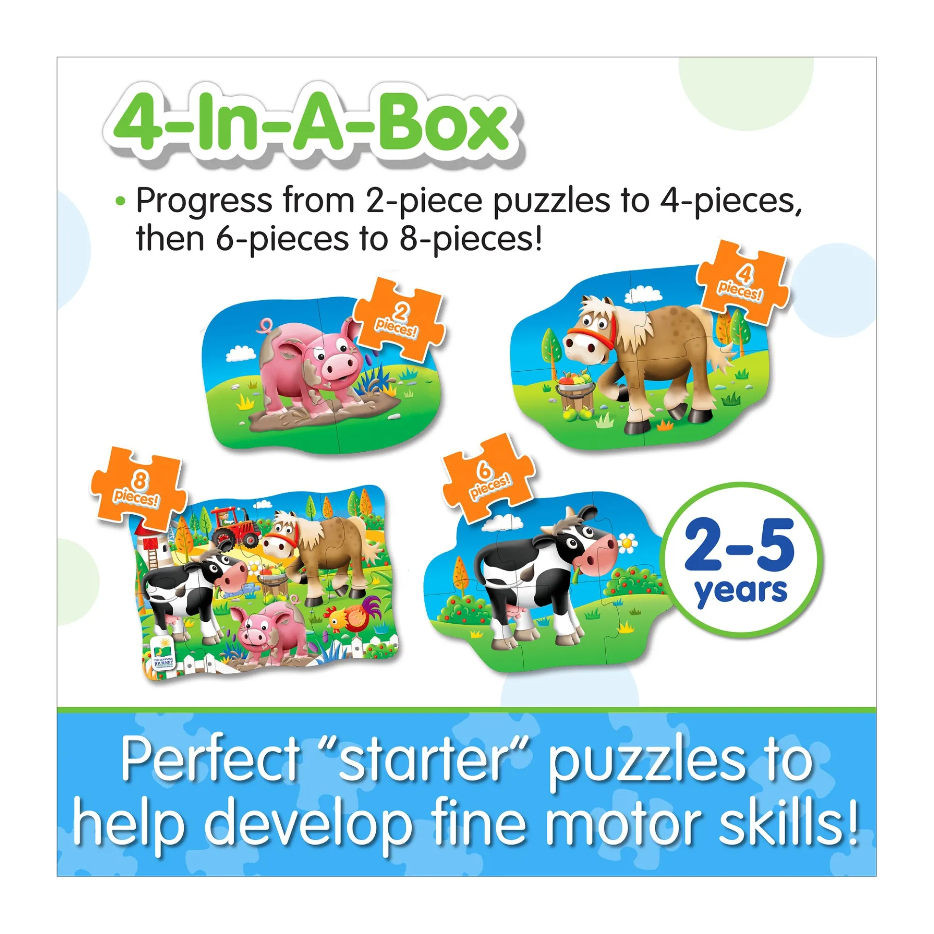 My First Puzzles - Farmyard Friends 4-Pack Puzzle Set