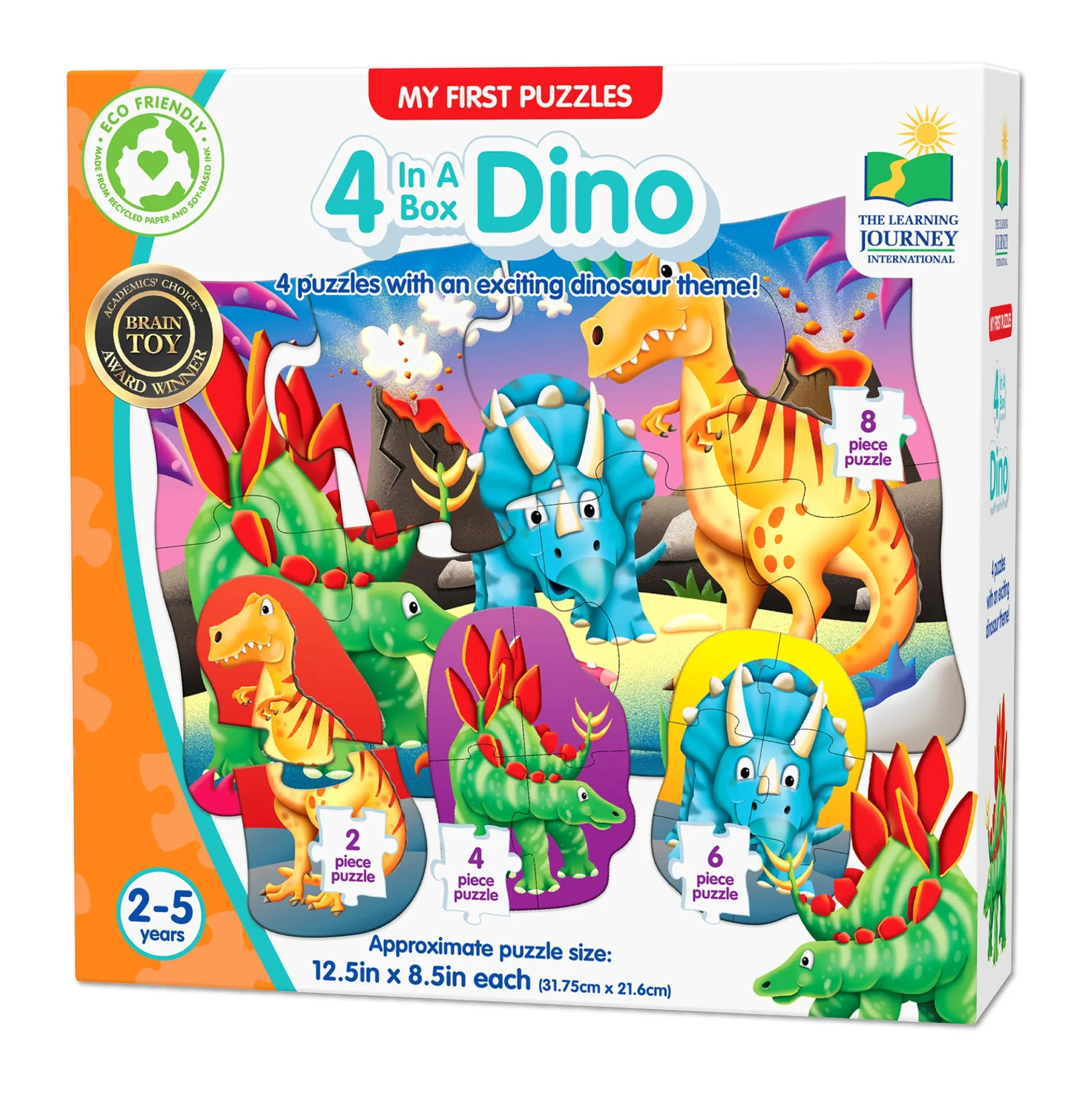My First Puzzles Dino Adventure 4-in-1 Puzzle Set
