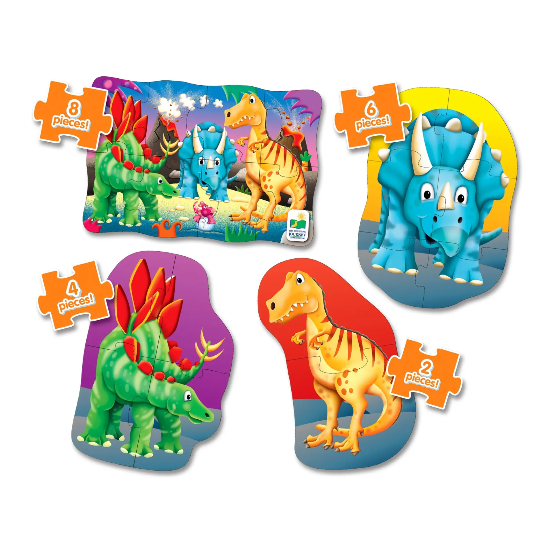 My First Puzzles Dino Adventure 4-in-1 Puzzle Set