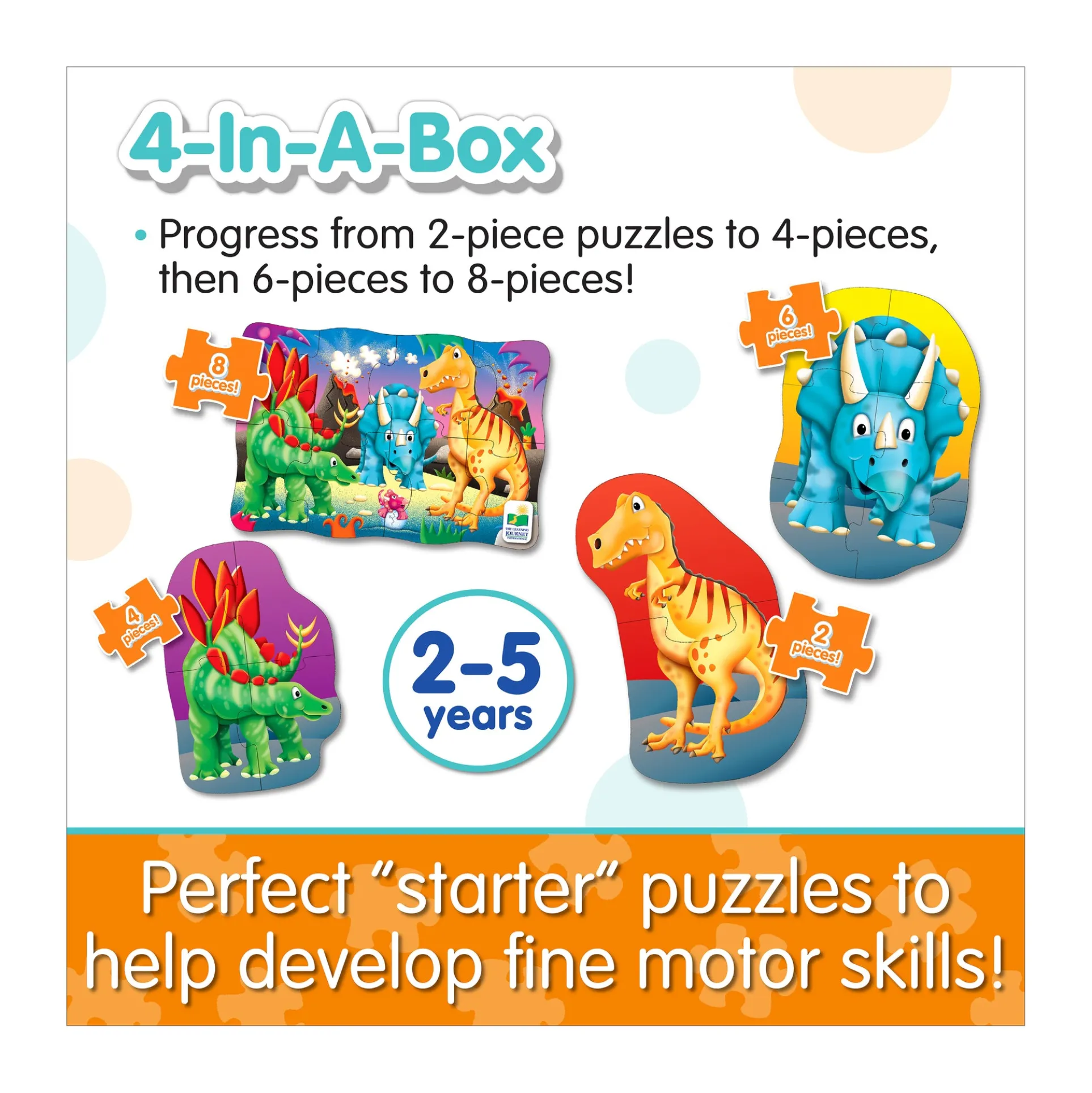 My First Puzzles Dino Adventure 4-in-1 Puzzle Set