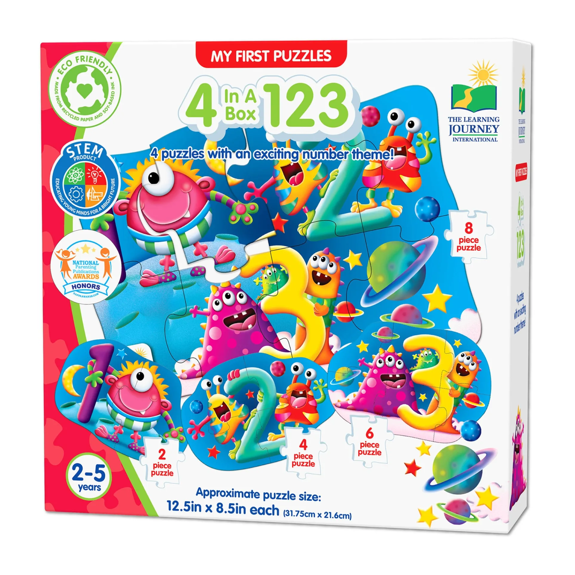 My First Puzzles Space Numbers 4-Pack Jigsaw Set