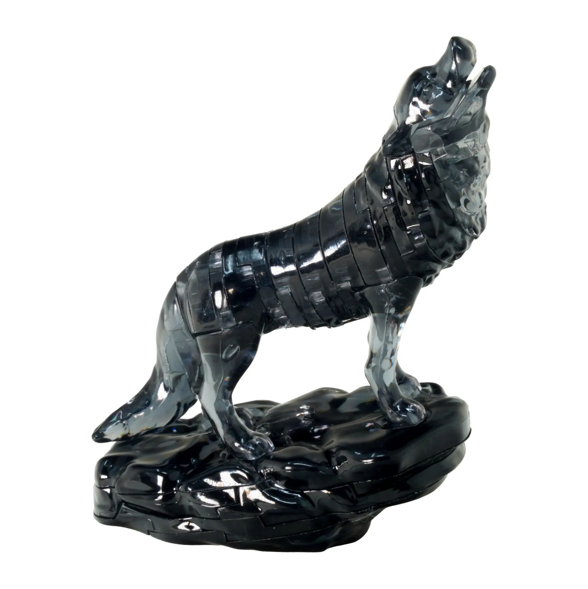 Mystic Black Wolf 3D Crystal Puzzle: 37 Pieces