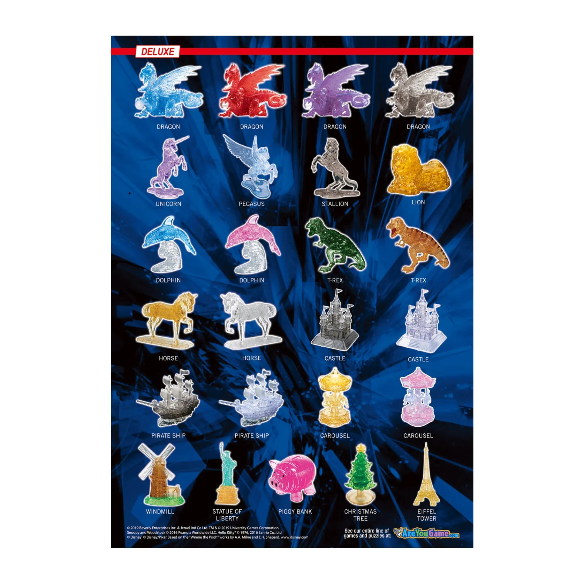 Mystical Black Bird 3D Crystal Puzzle - Enchanting 48 Pieces