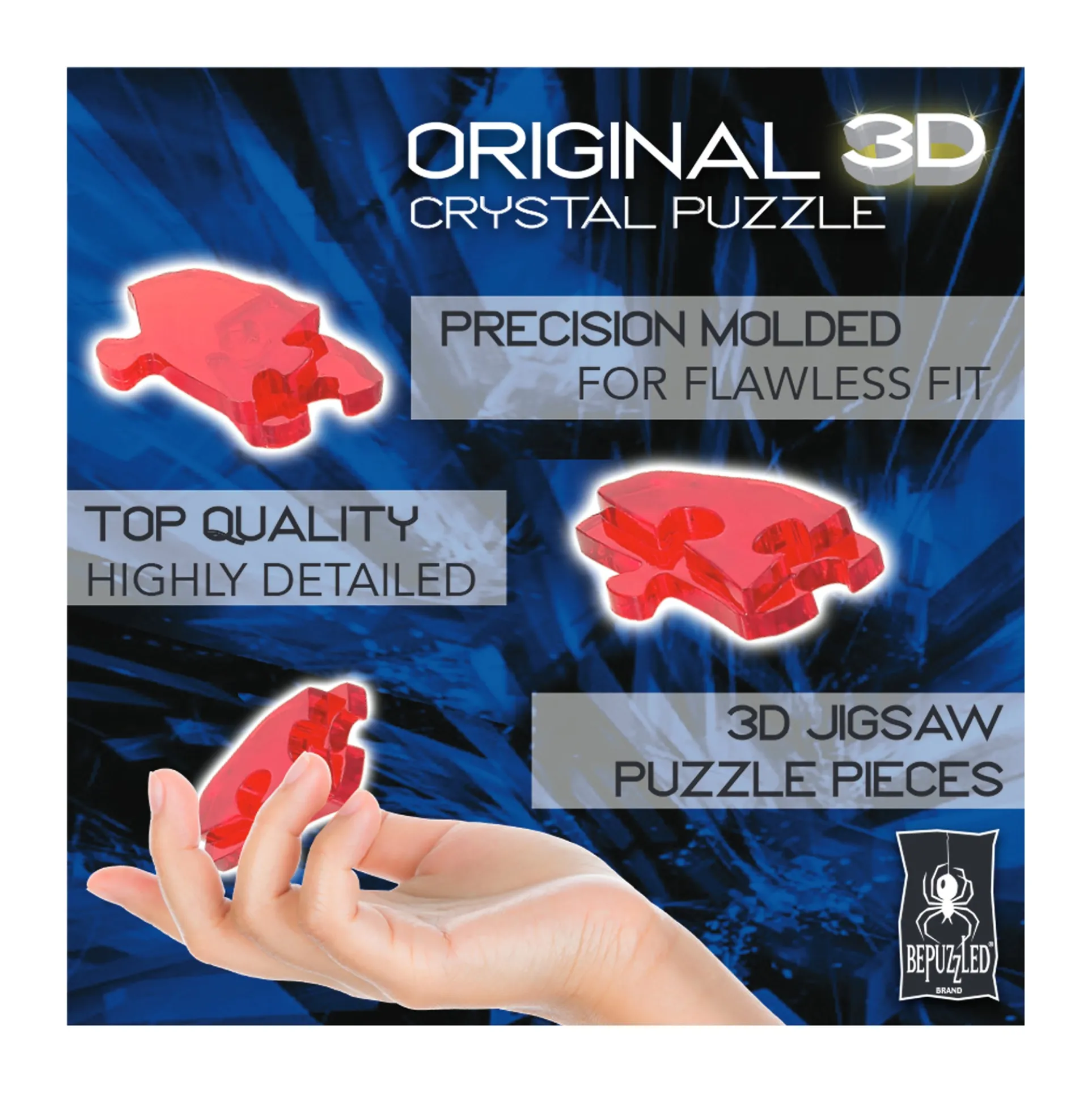 Mystical Black Bird 3D Crystal Puzzle - Enchanting 48 Pieces
