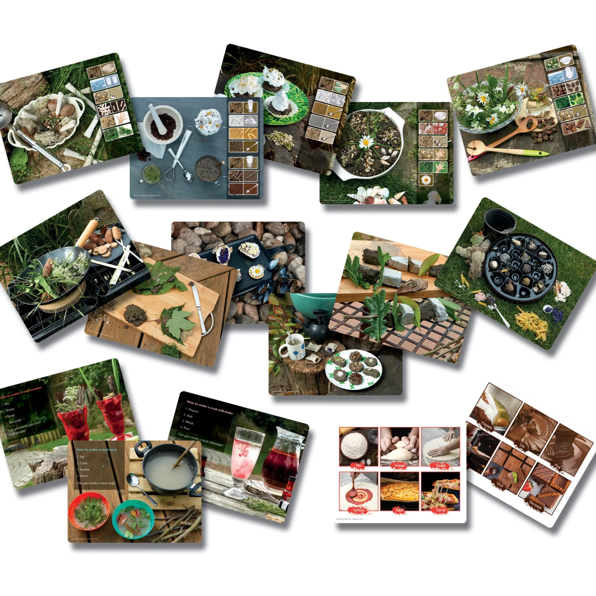 Yellow Door Mud Kitchen Activity Cards for Creative Outdoor Play