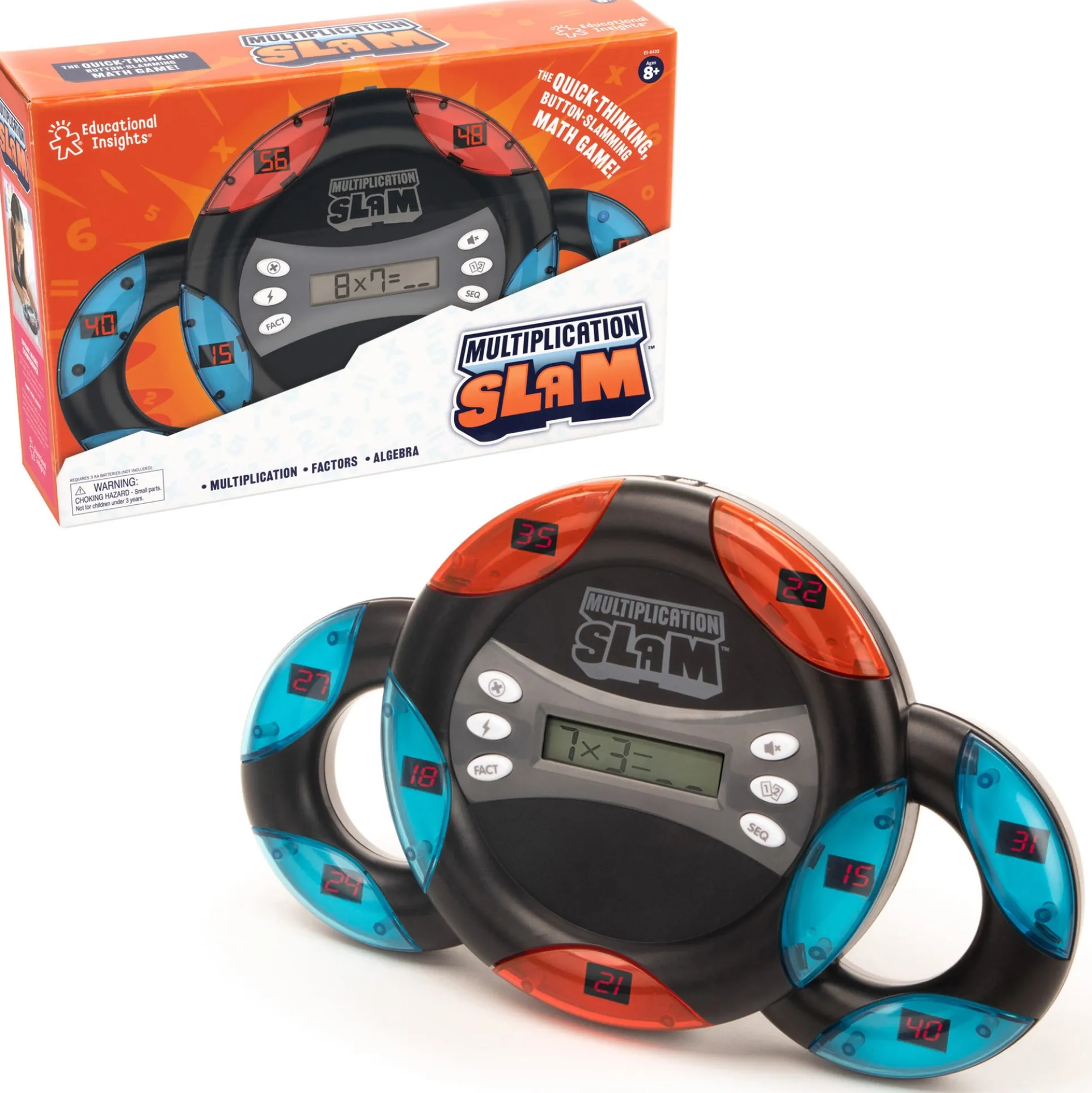 Educational Insights Multiplication Slam Electronic Math Handheld Game