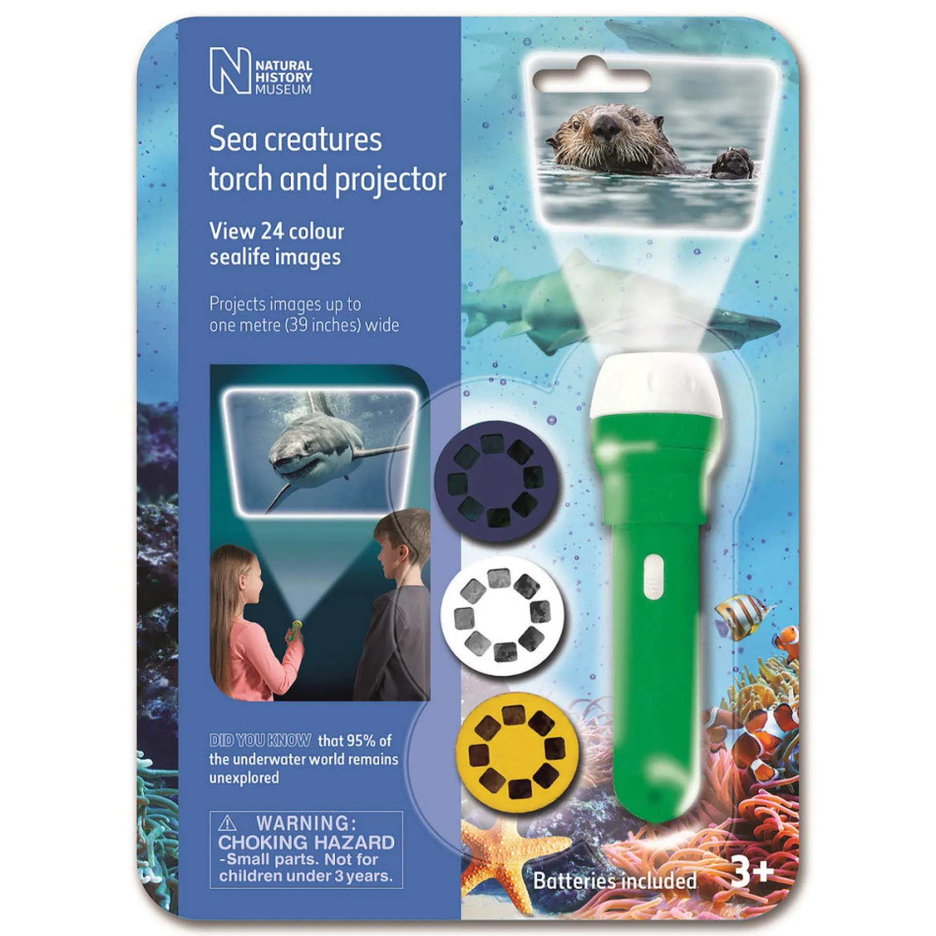 Natural History Museum Sea Creatures Flashlight and Projector - Educational Toy