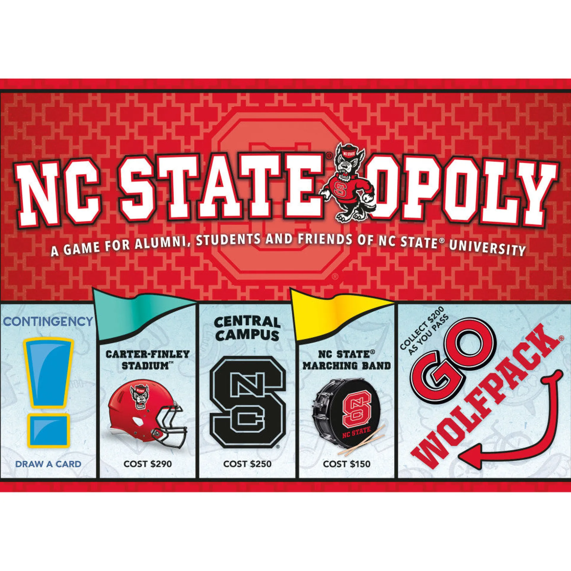 NC State-Opoly University Themed Board Game for Ages 8+