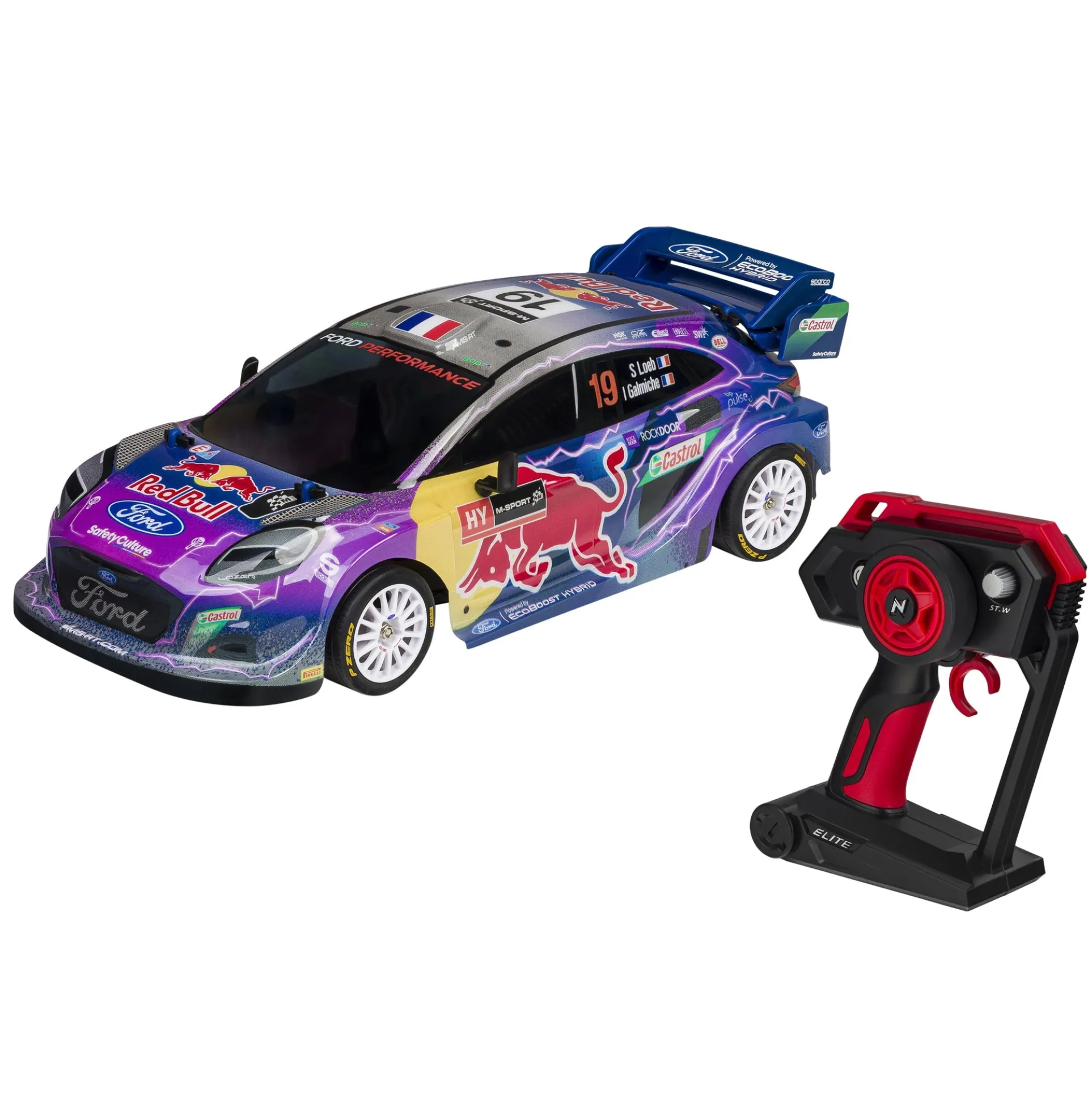 Nikko RC 1:14 Elite Race Car - M-Sport Ford Puma #19 Loeb - Red Bull Rally