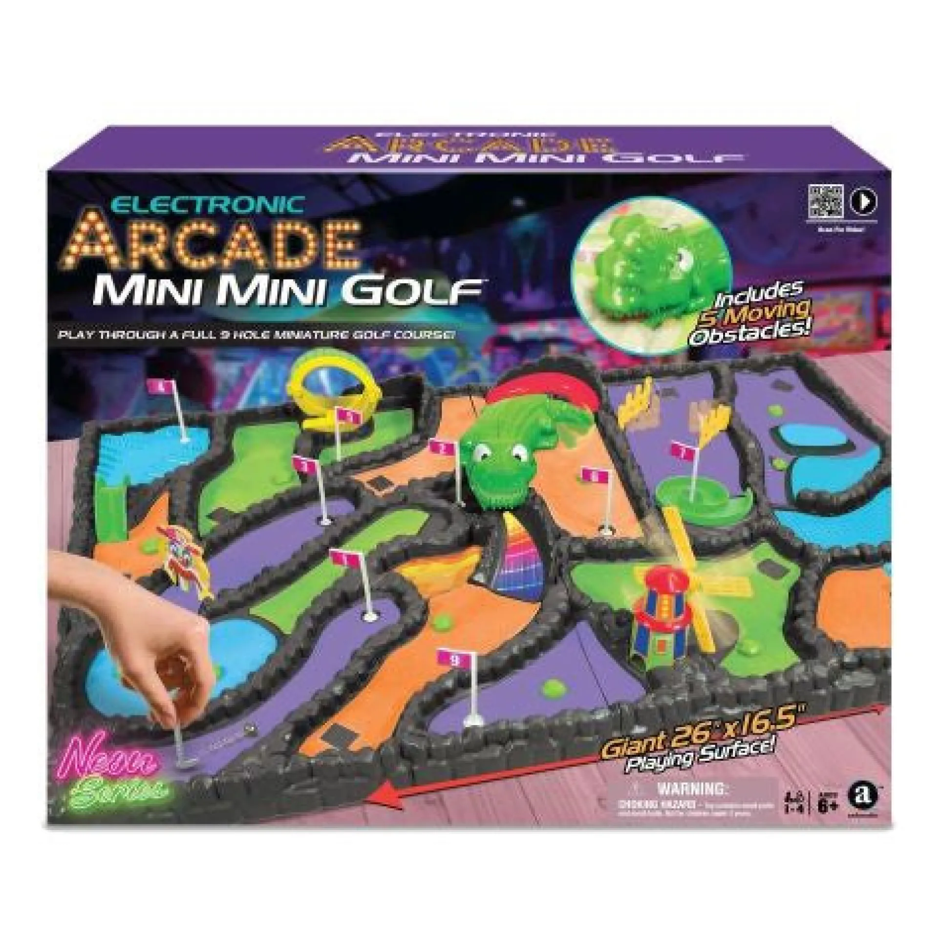 Neon Series Electronic Arcade Mini Golf Game Set