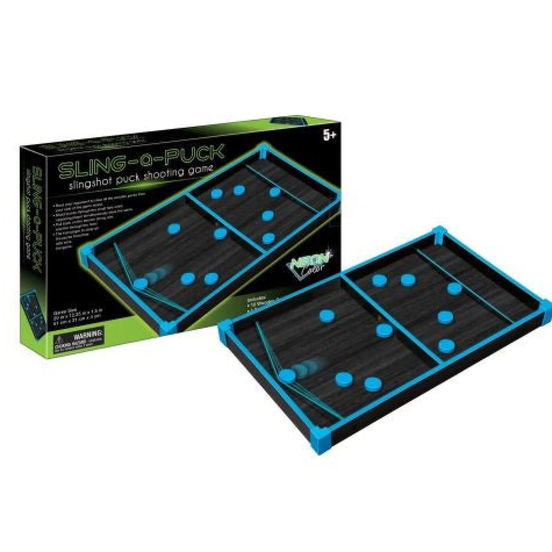 Neon Sling Shot Puck Game for Tabletop Play