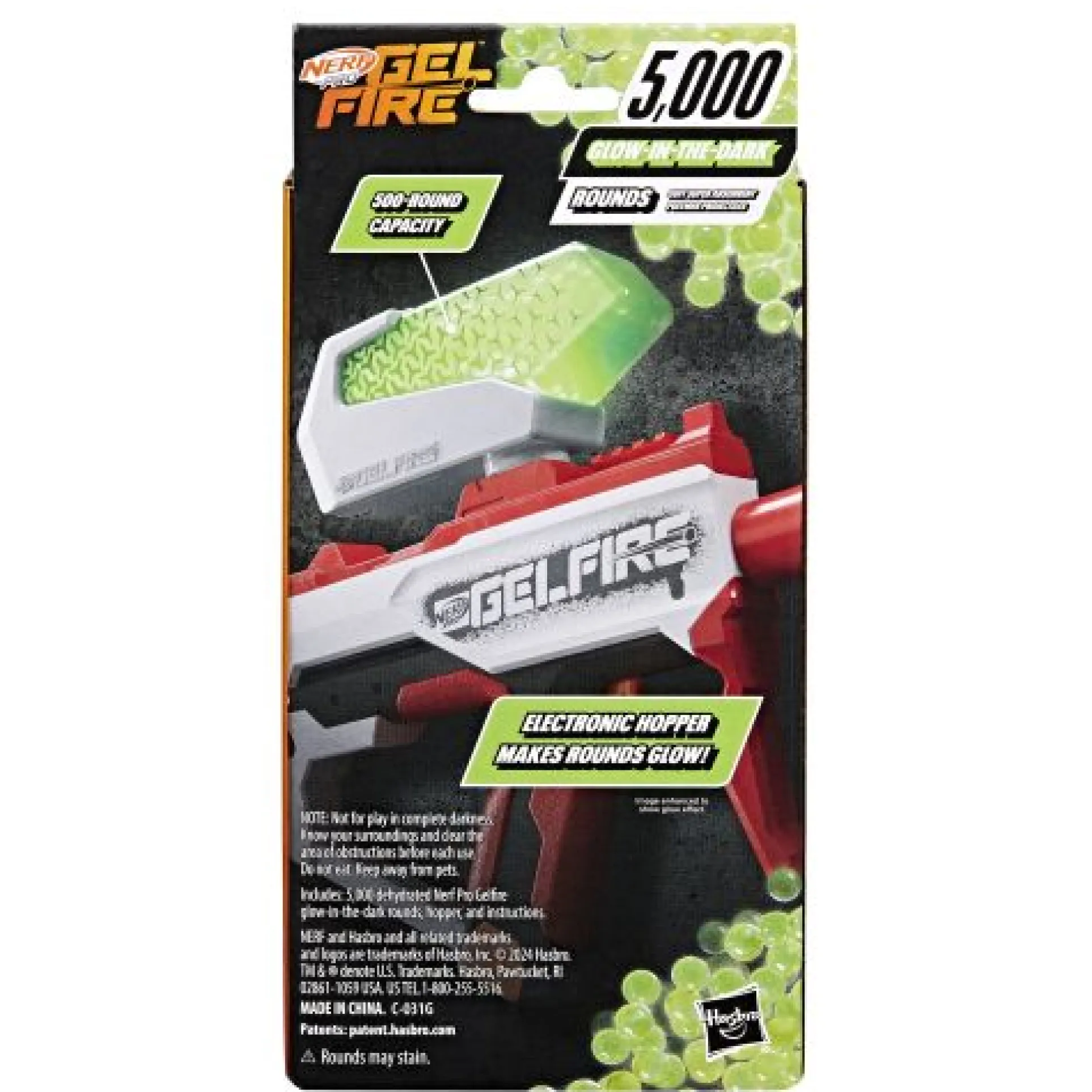 Nerf Gelfire Nightfall Hopper with Glow-in-the-Dark Tracer Rounds