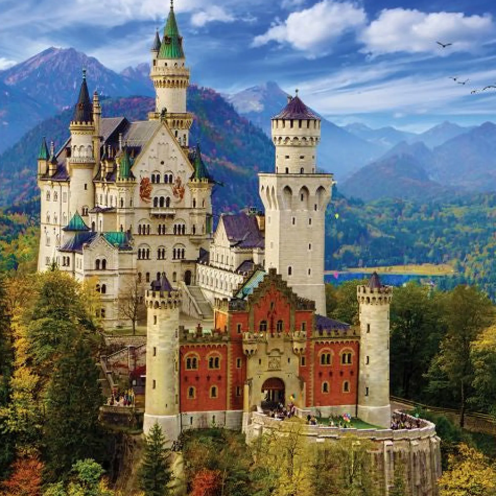Neuschwanstein Castle Enchanting Scenery Jigsaw Puzzle - 1000 pc